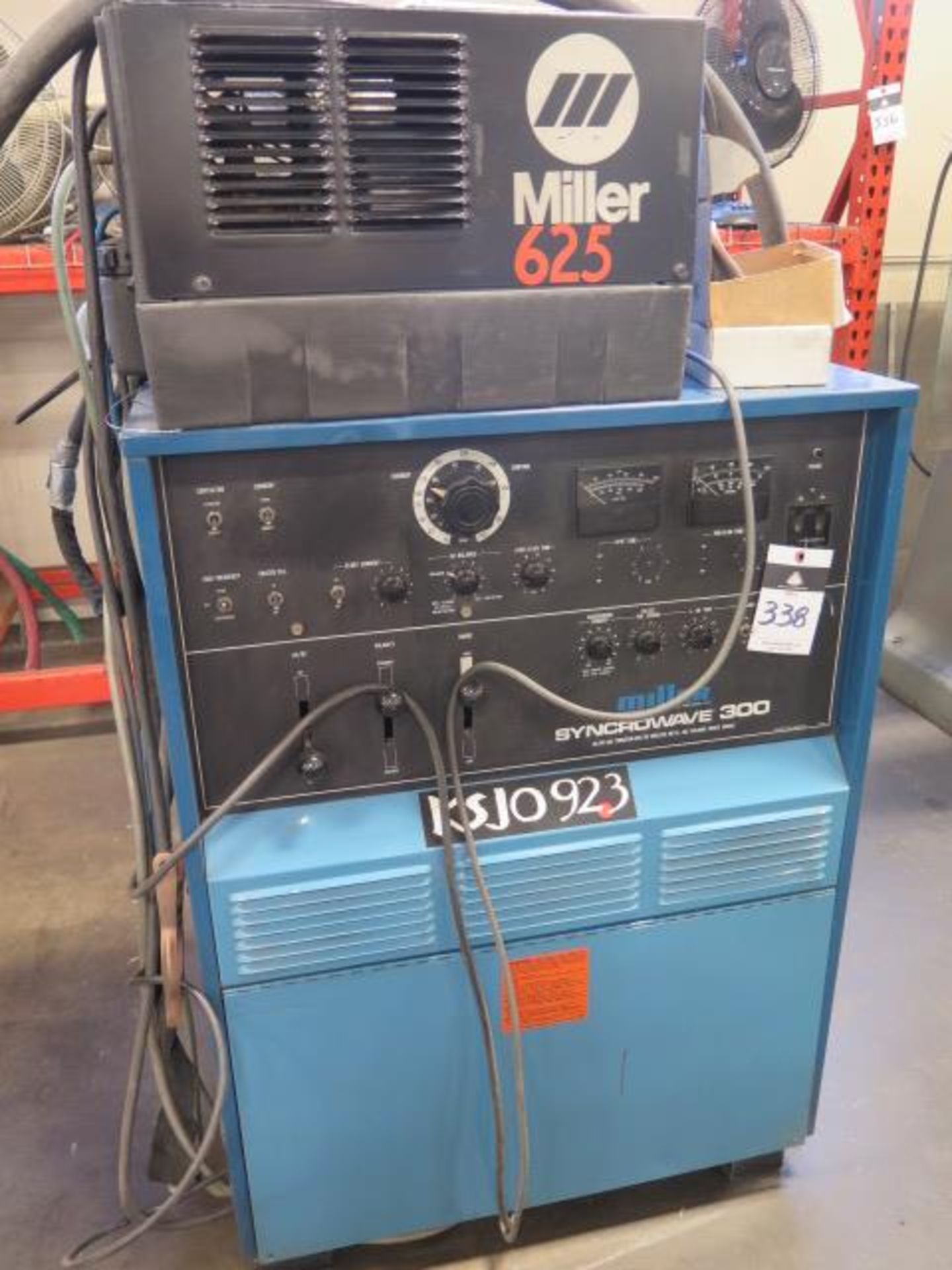 Miller Syncrowave 300 AC/DC Arc Welding Power Source s/n JF916464 w/ Miller Coolmate-3 Cooler