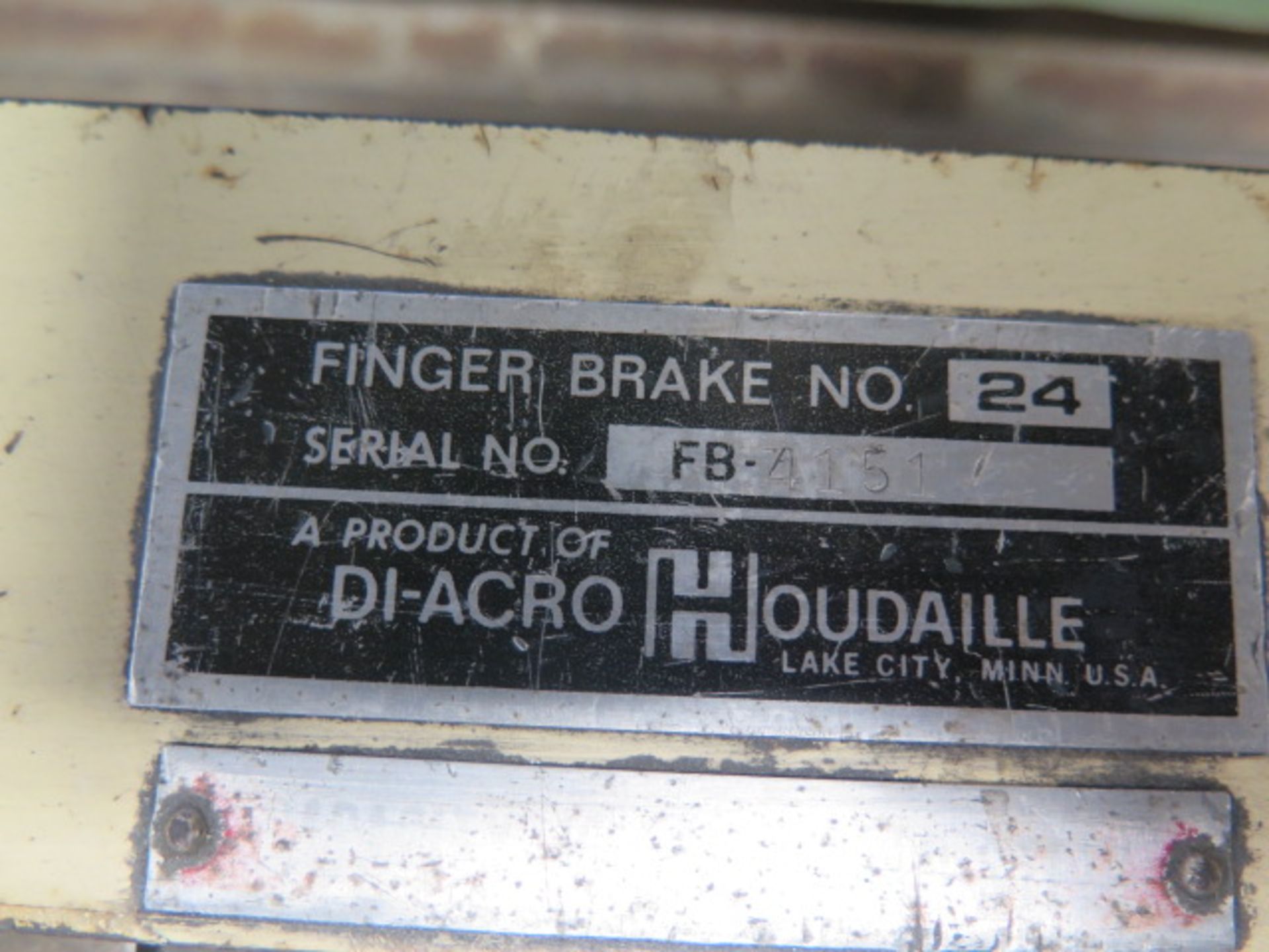 DiAcro Finger Brake No.24 24” Finger Brake w/ Stand - Image 5 of 5