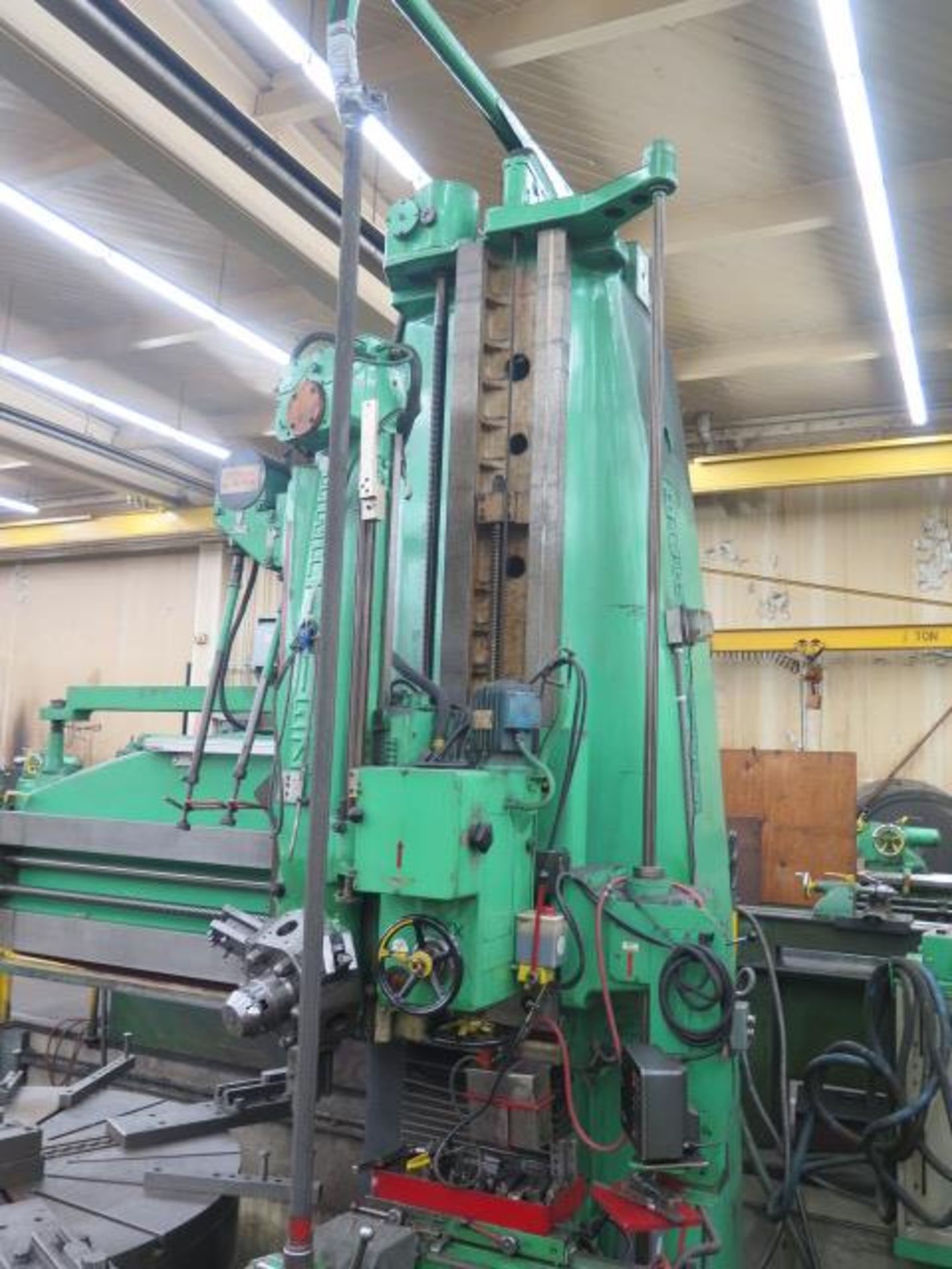 Berthiez type 9340/3 70” to 114” Open Side Vertical Boring Mill s/n 8147-NU w/ Heidenhain DRO, .62- - Image 6 of 15