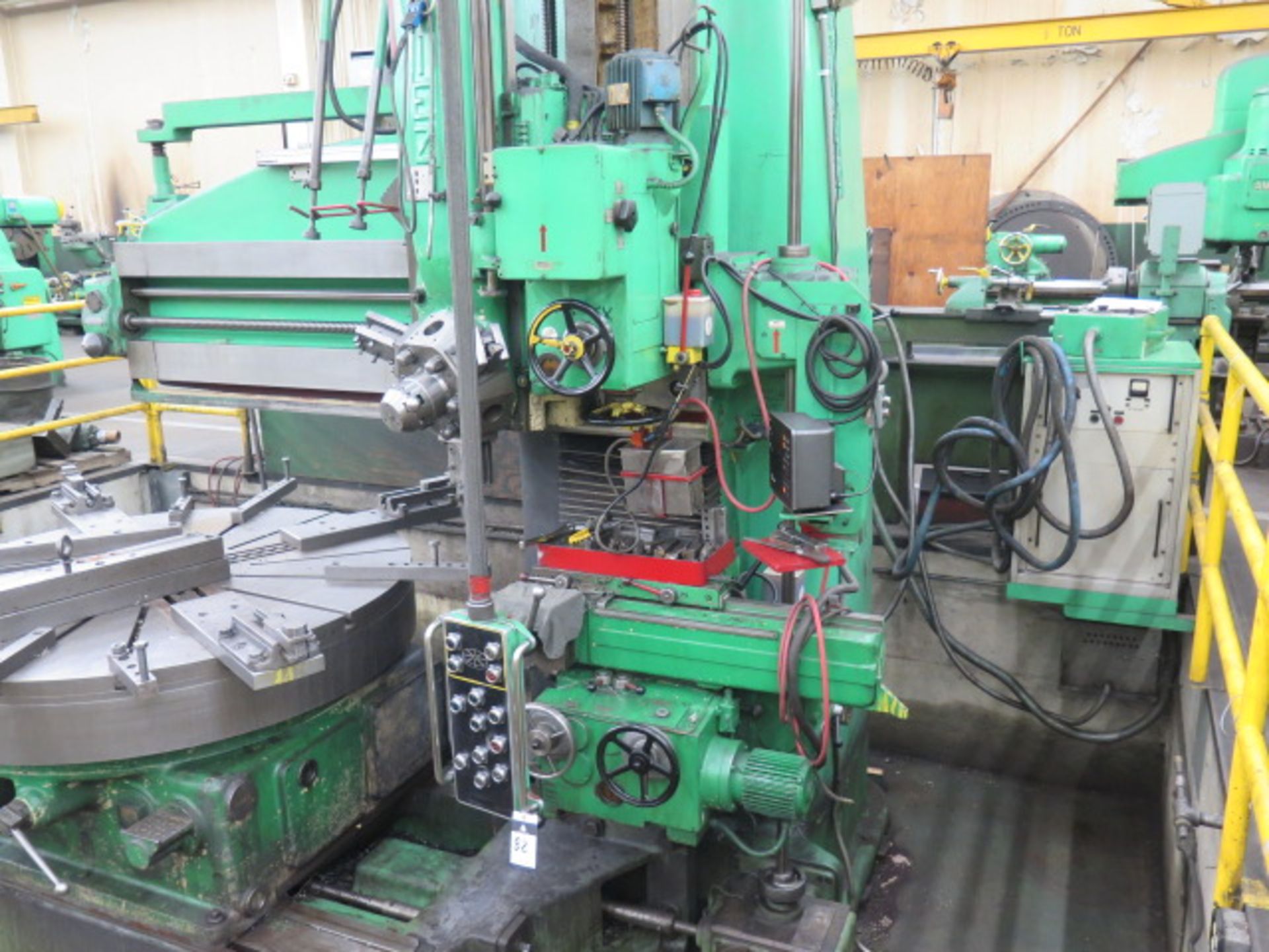 Berthiez type 9340/3 70” to 114” Open Side Vertical Boring Mill s/n 8147-NU w/ Heidenhain DRO, .62- - Image 5 of 15