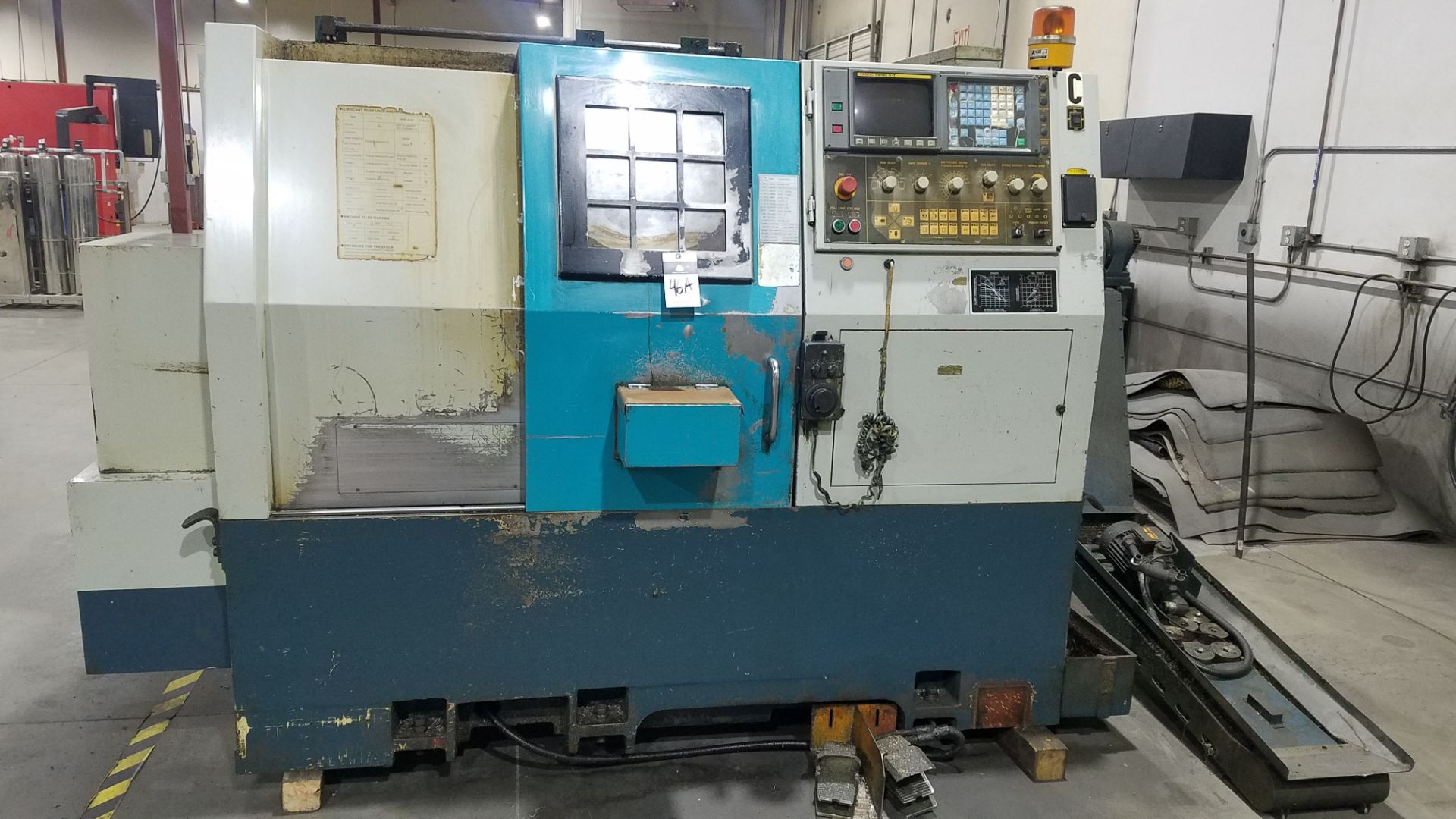 2001 Akira-Seiki SL30 CNC Turning Center, Fanuc OT Control, Chuck 12 Station Turret