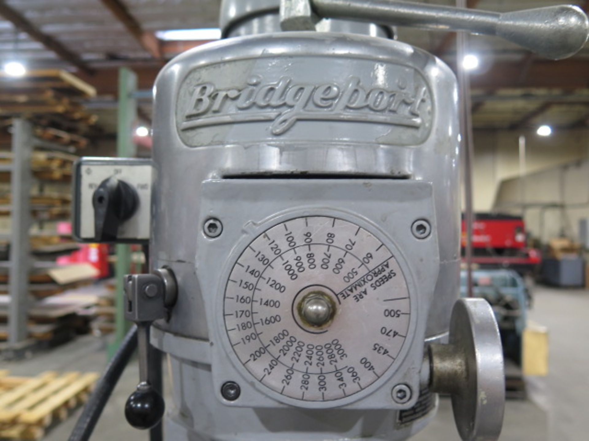 Bridgeport Vertical Mill s/n 157816 w/ 60-4200 Dial Change RPM, Chrome Ways. 9” x 42” Table - Image 6 of 6