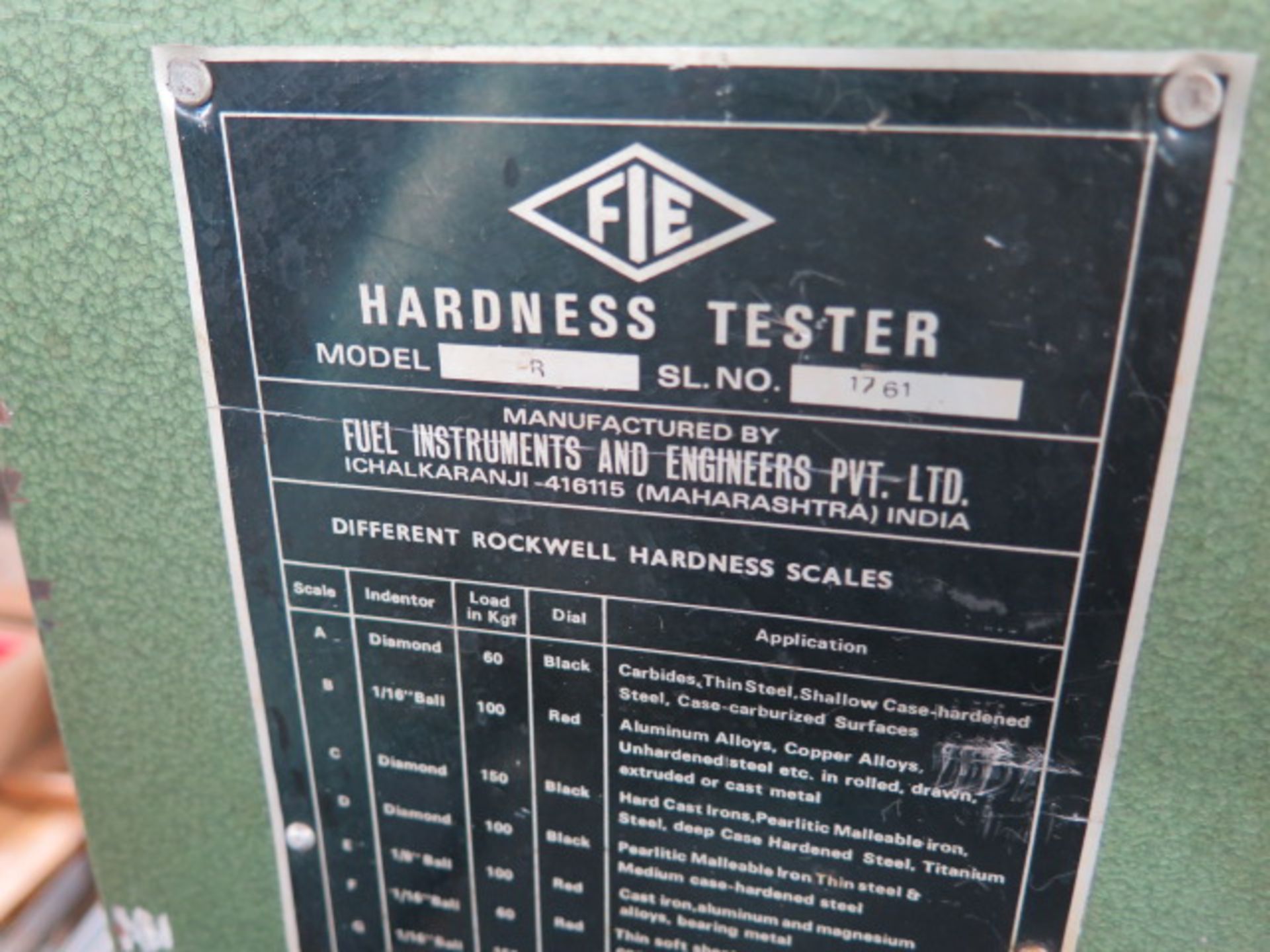 FIE Rockwell Hardness Tester - Image 3 of 4