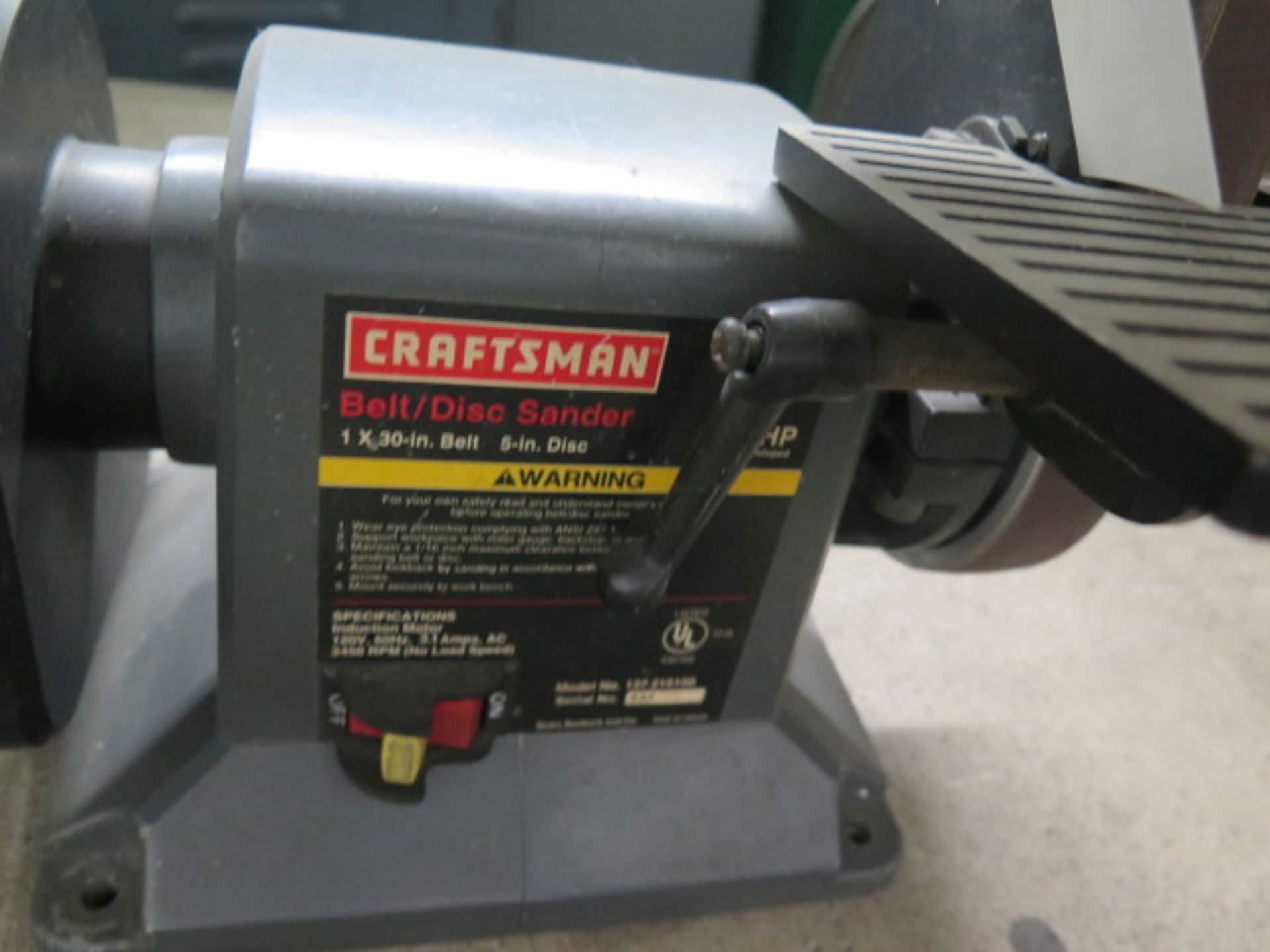 Craftsman 1" Belt / 5" Disc Sander - Image 3 of 4