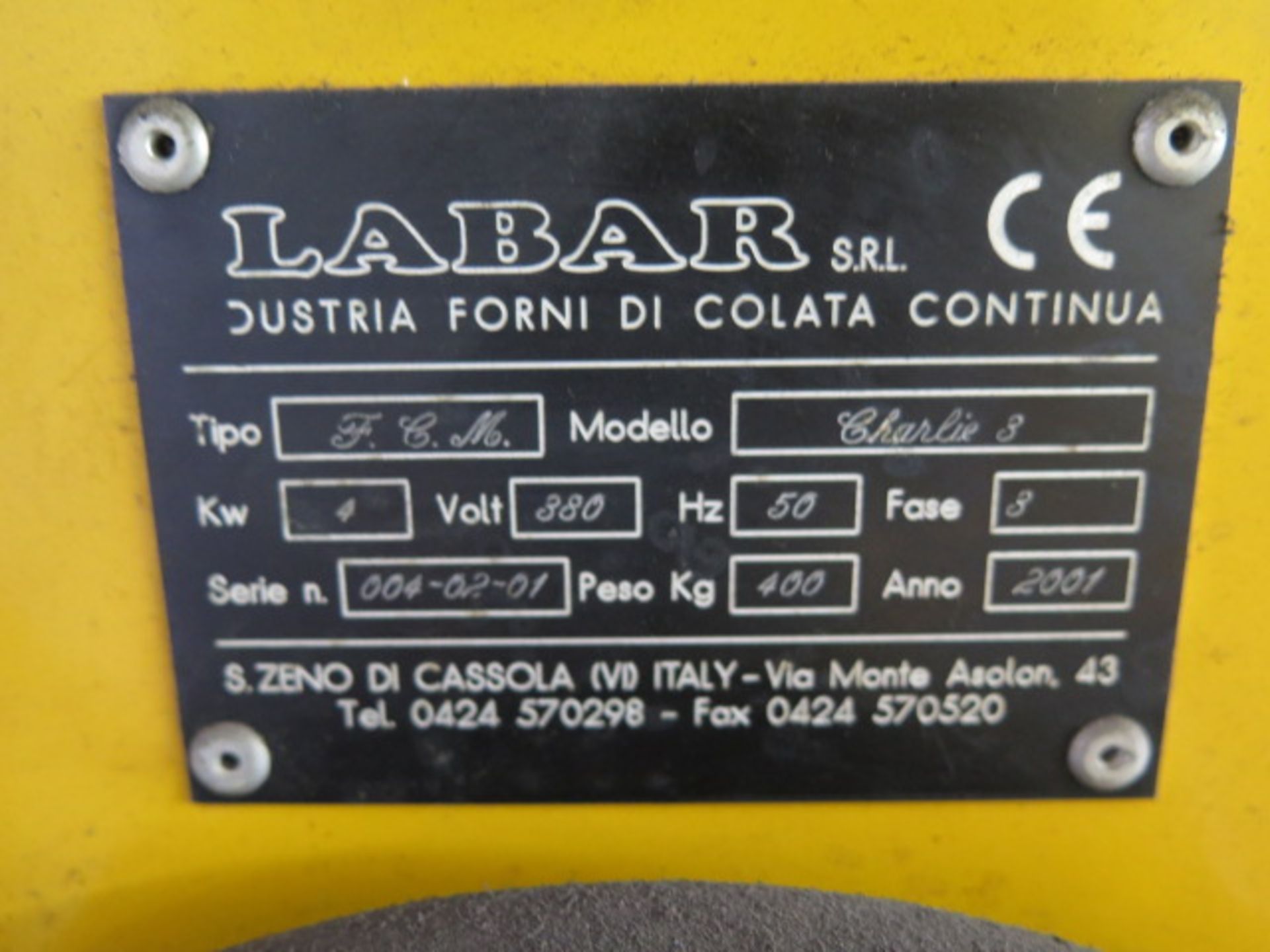 Labar “Charlie 3” Platinum Casting Furnace - Image 10 of 10