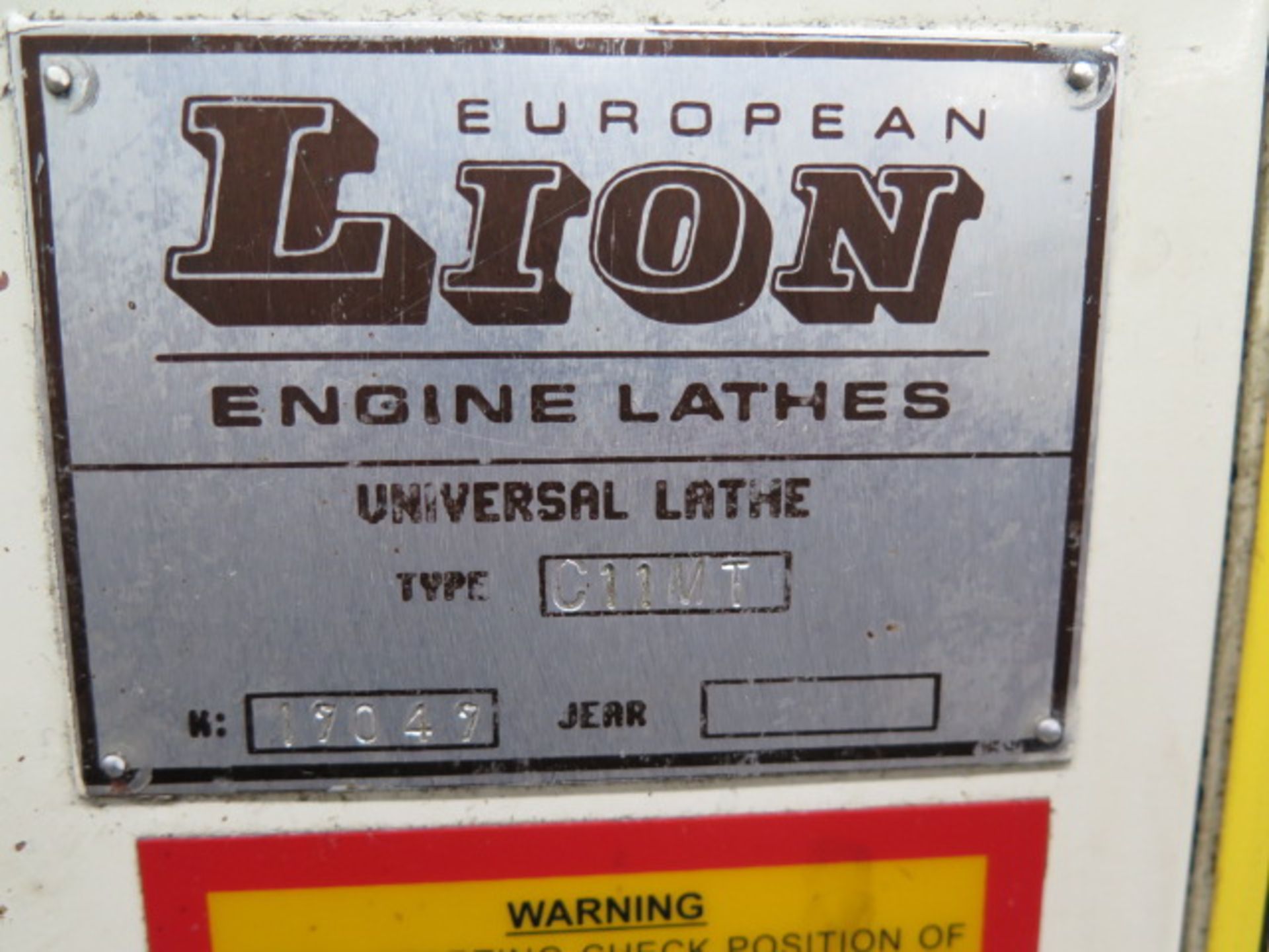 Lion C11MT 20” x 46” Geared Head Gap Bed Lathe s/n 17047 w/ 19-2400 RPM, Taper Attachment, - Image 16 of 16