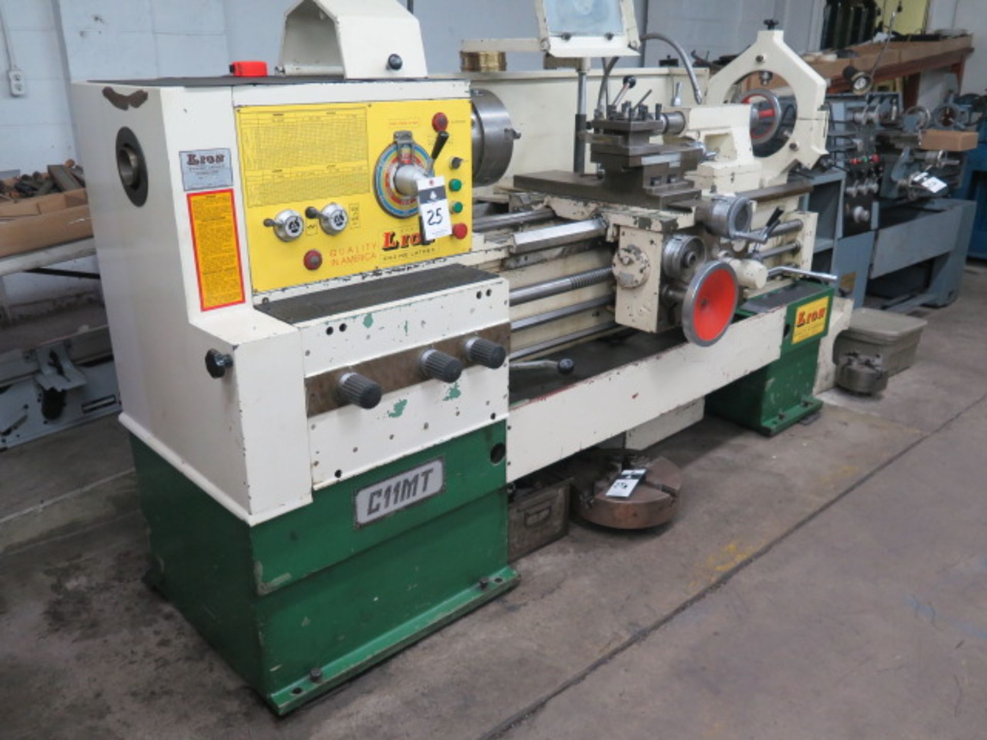 Lion C11MT 20” x 46” Geared Head Gap Bed Lathe s/n 17047 w/ 19-2400 RPM, Taper Attachment, - Image 3 of 16