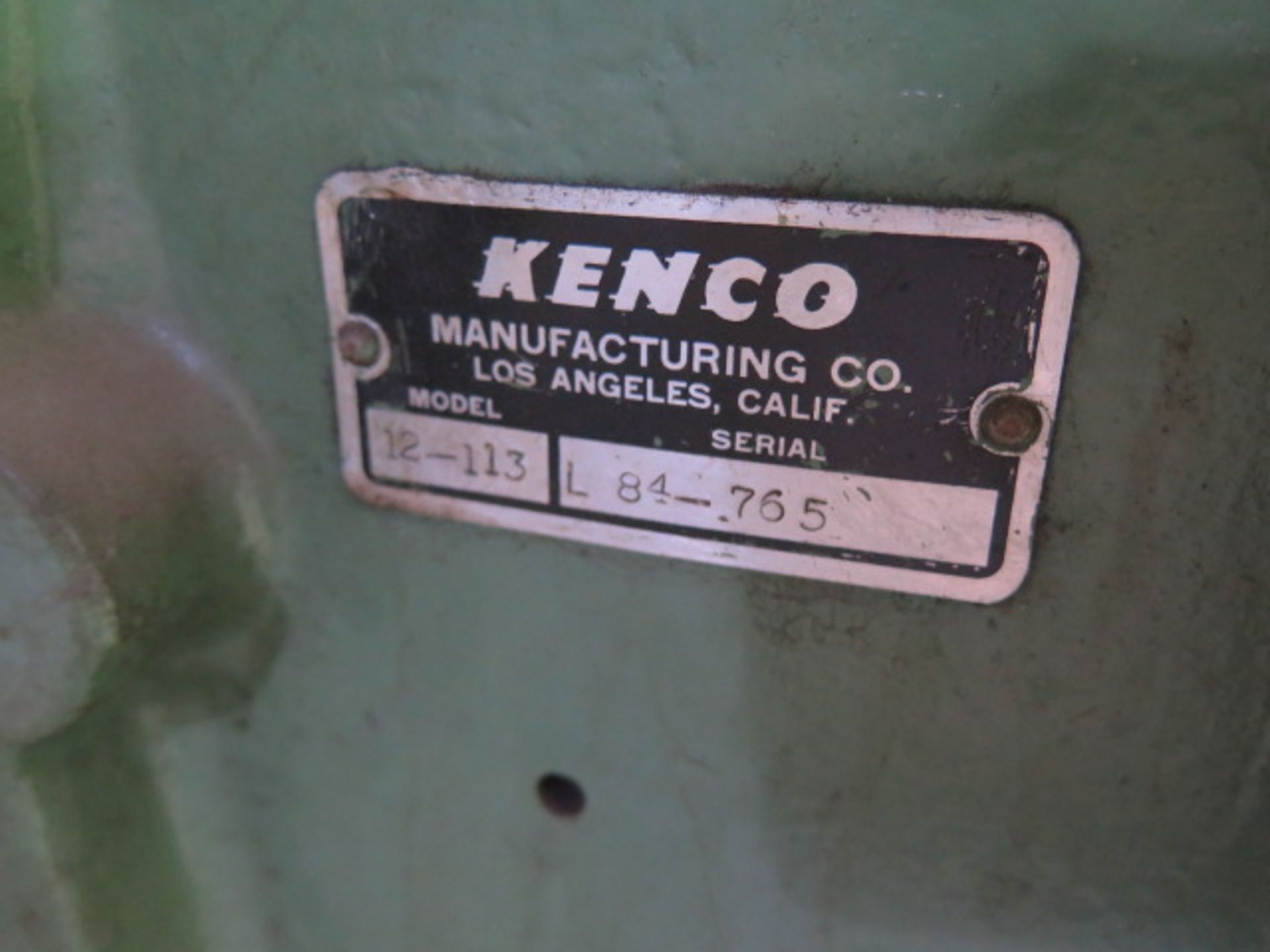 Kenco mdl. 12-113 12-Ton OBI Stamping Press s/n L84-765 w/ 1 ½” Stroke, 185 Strokes/Min, 10 ½” x 14” - Image 6 of 6