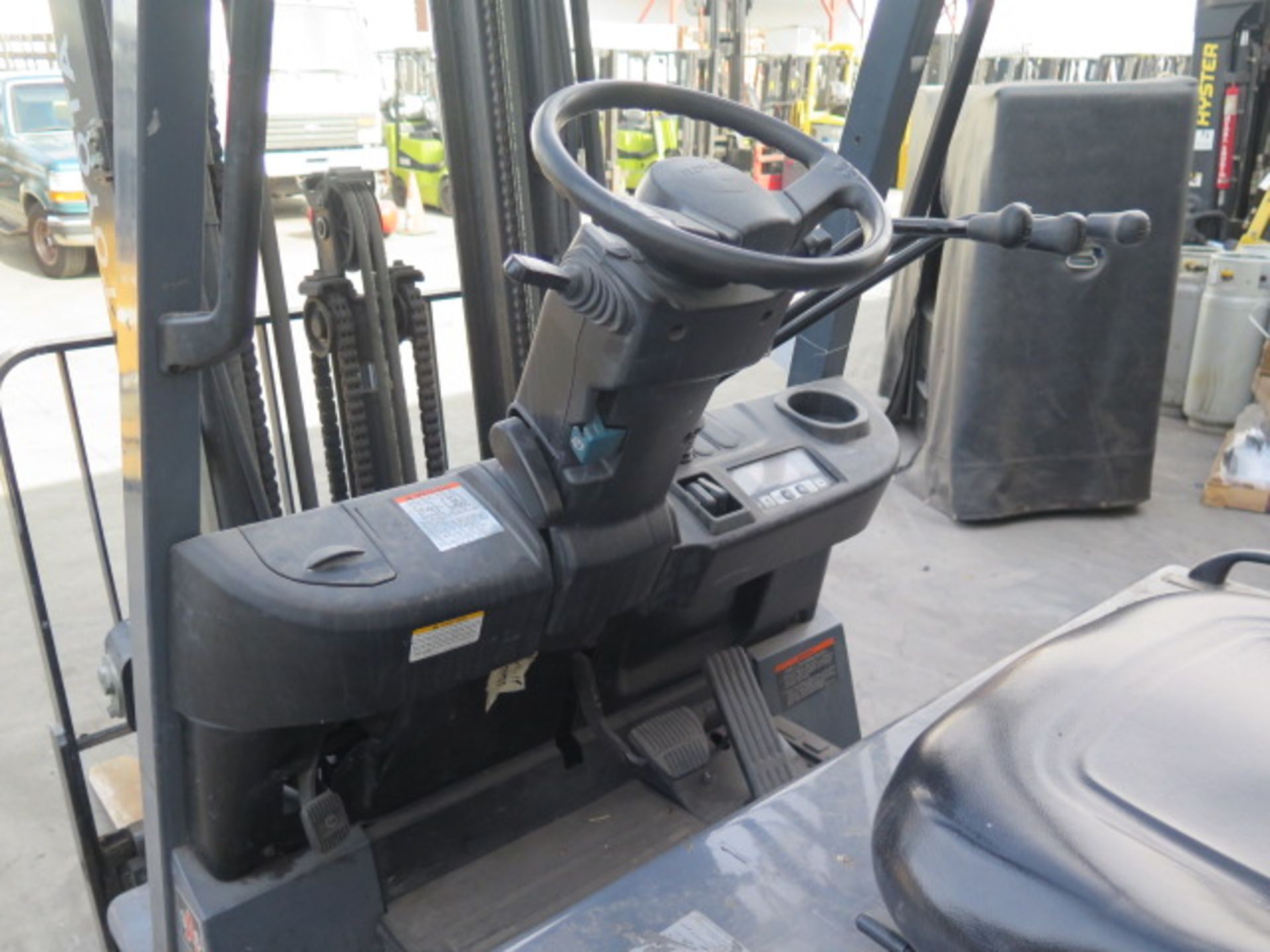 Toyota 8FBCU25 5000 Lb Cap Electric Forklift s/n 64087 w/ 3-Stage Mast, 198” Lift Height, Side - Image 8 of 12