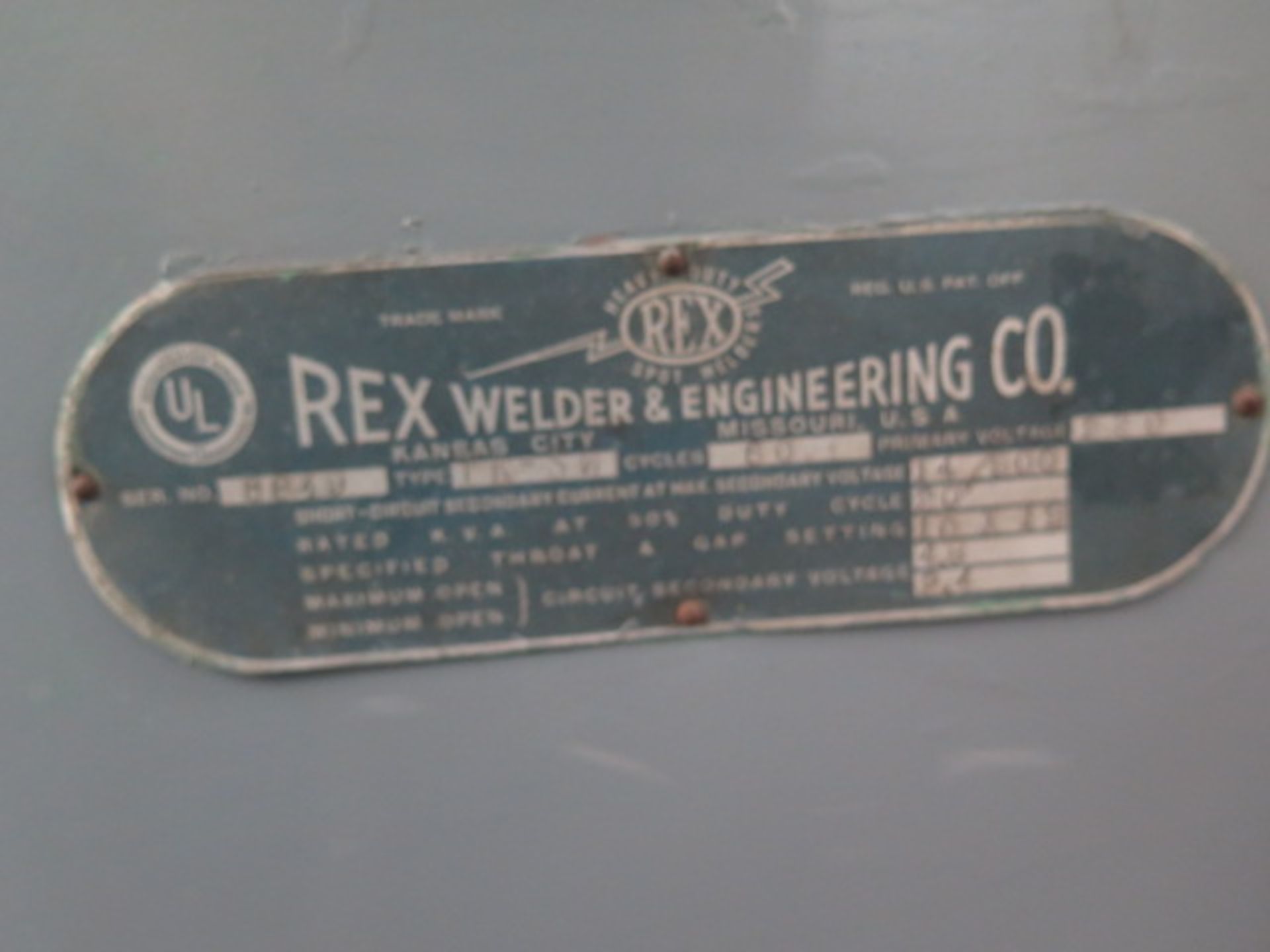 Rex type FR-SW 20kVA Spot Welder s/n 8849 - Image 6 of 6