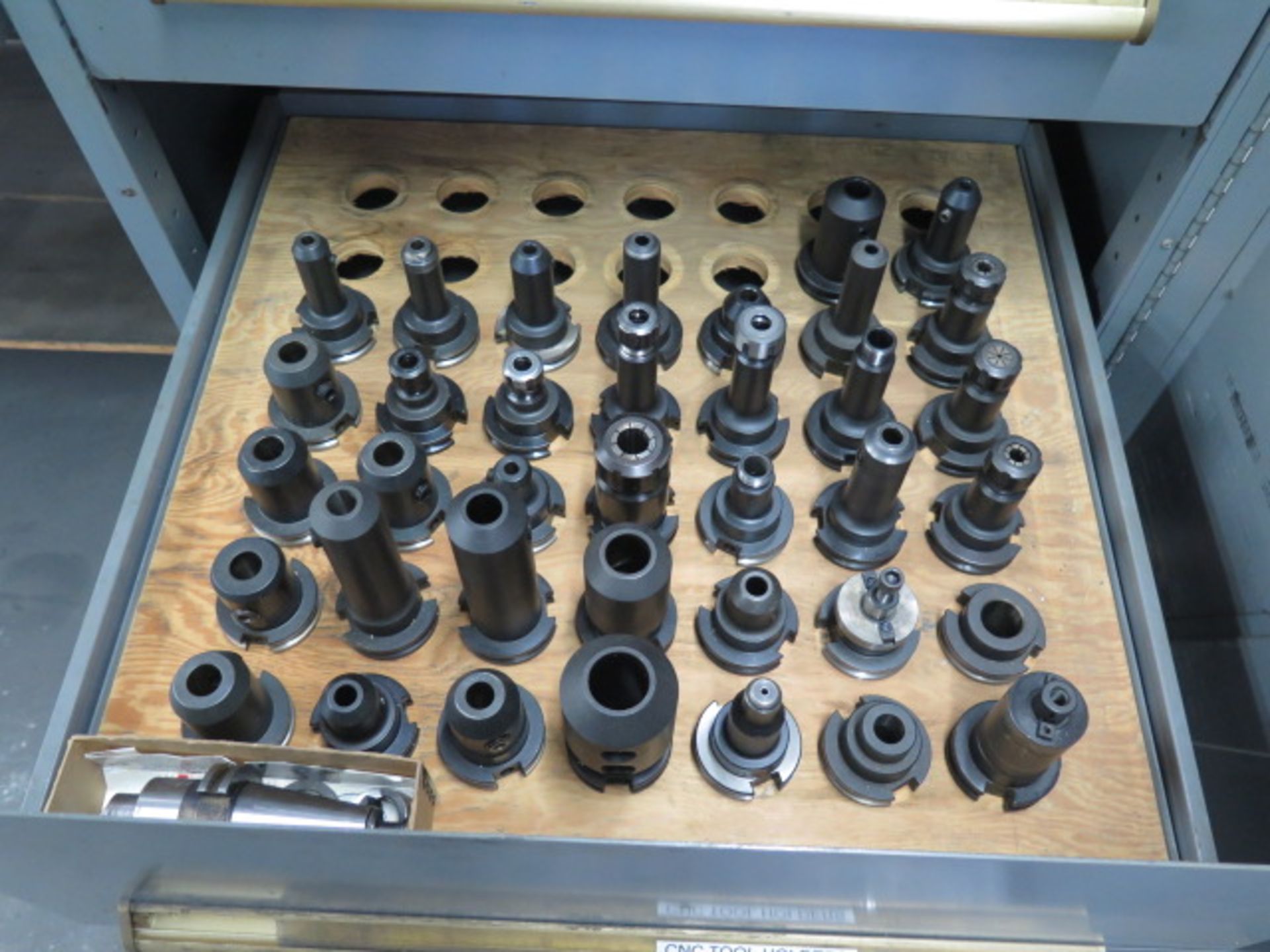 CAT-40 Taper Tooling (60) w/ Equipto Tooling Cabinet - Image 6 of 10