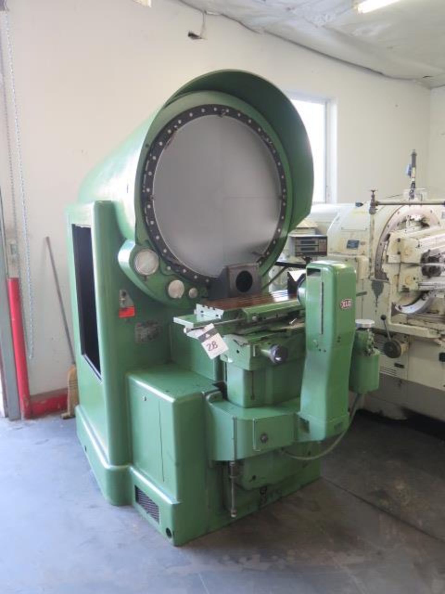 Ex-Cell-O mdl. 30-826 30" Floor Model Optical Comparator s/n 8260270 w/ Acu-Rite Qwikcount DRO, 10X,