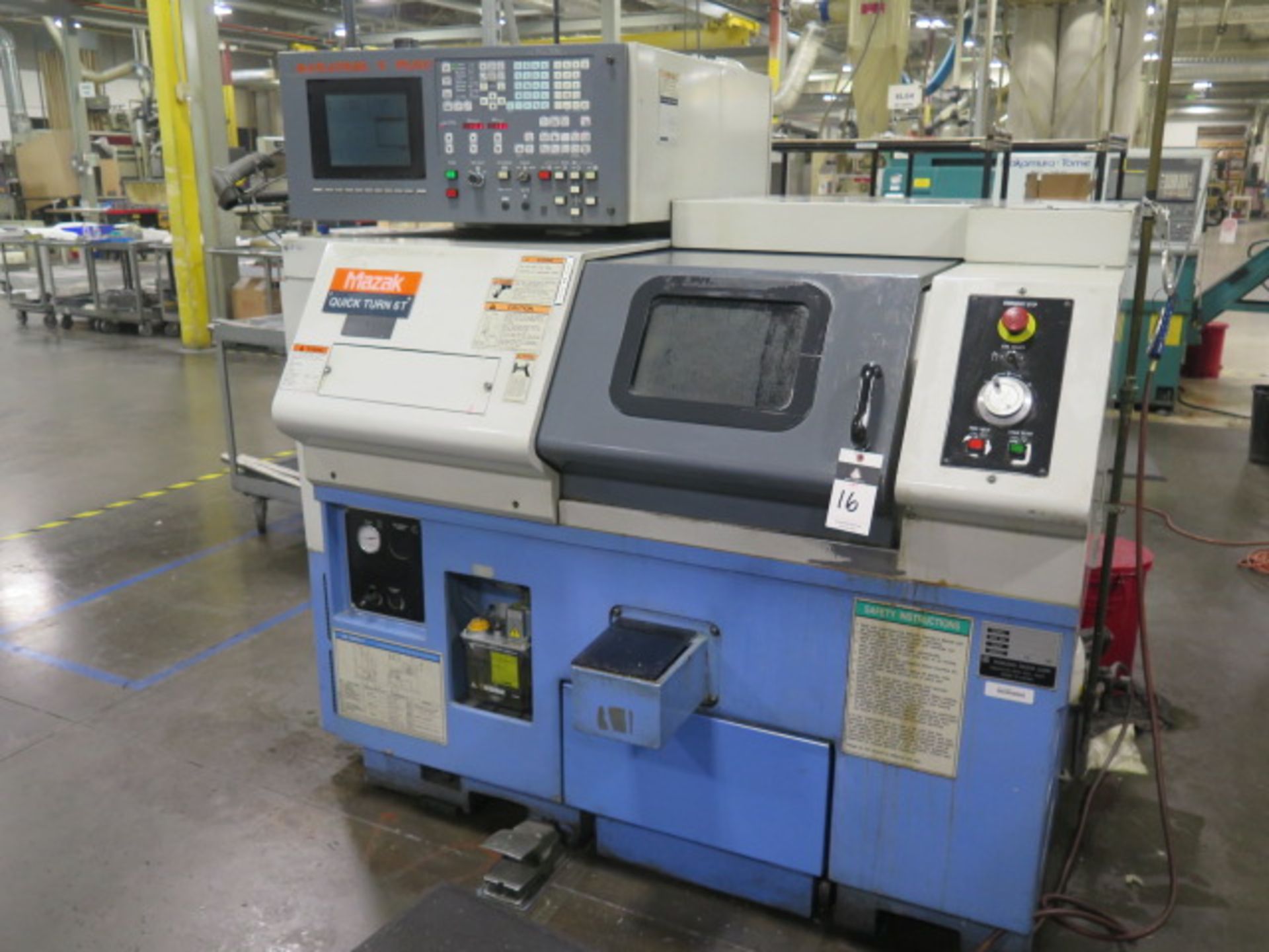 1997 Mazak Quick Turn 6T CNC Turning Center s/n 126692 w/ Mazatrol t-Plus Controls, Tool Presetter,