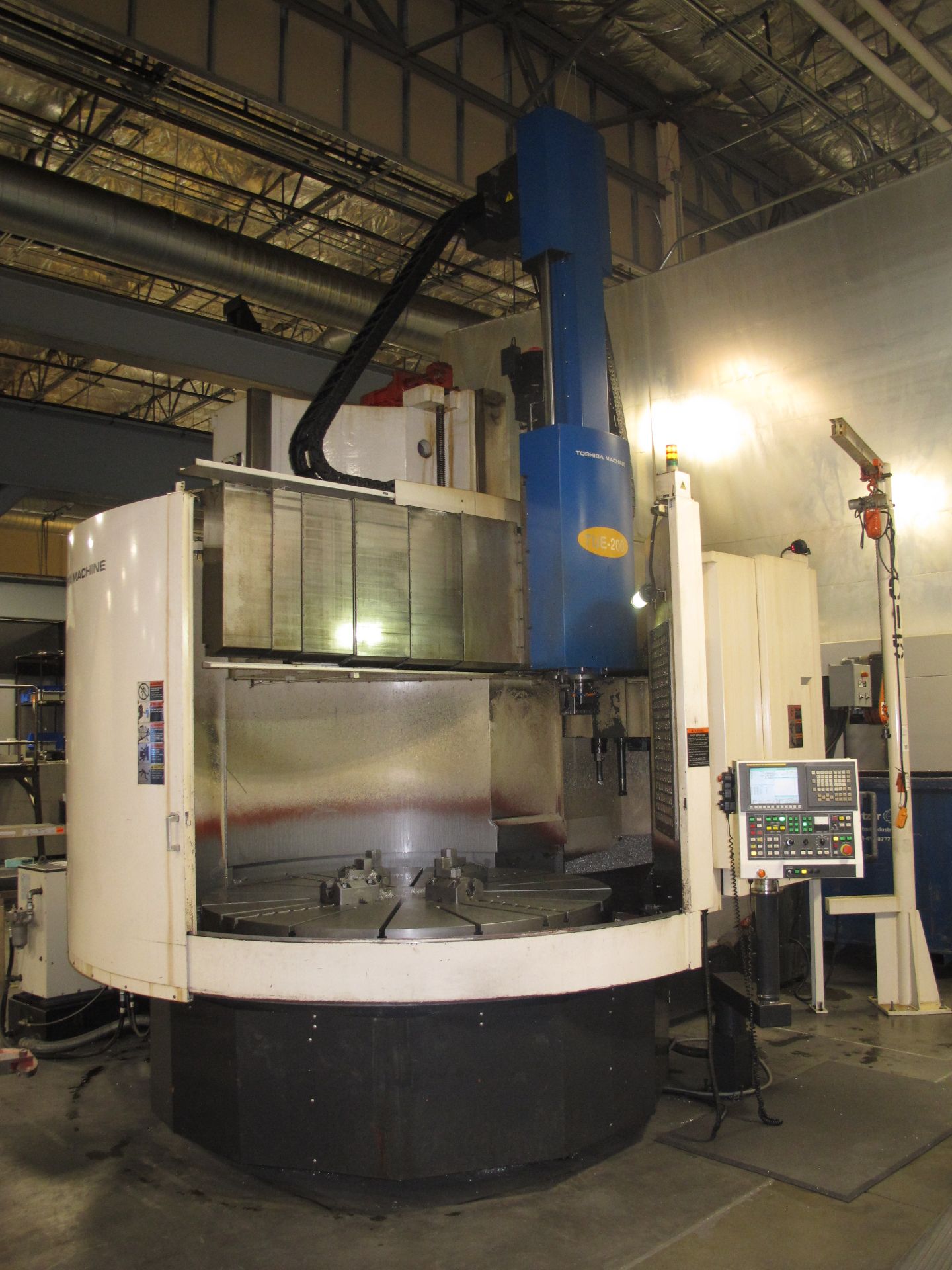 2012 Toshiba TUE-200 (S) Live Spindle CNC Vertical Boring Machine s/n 162426 w/ Fanuc Series 0i-TD