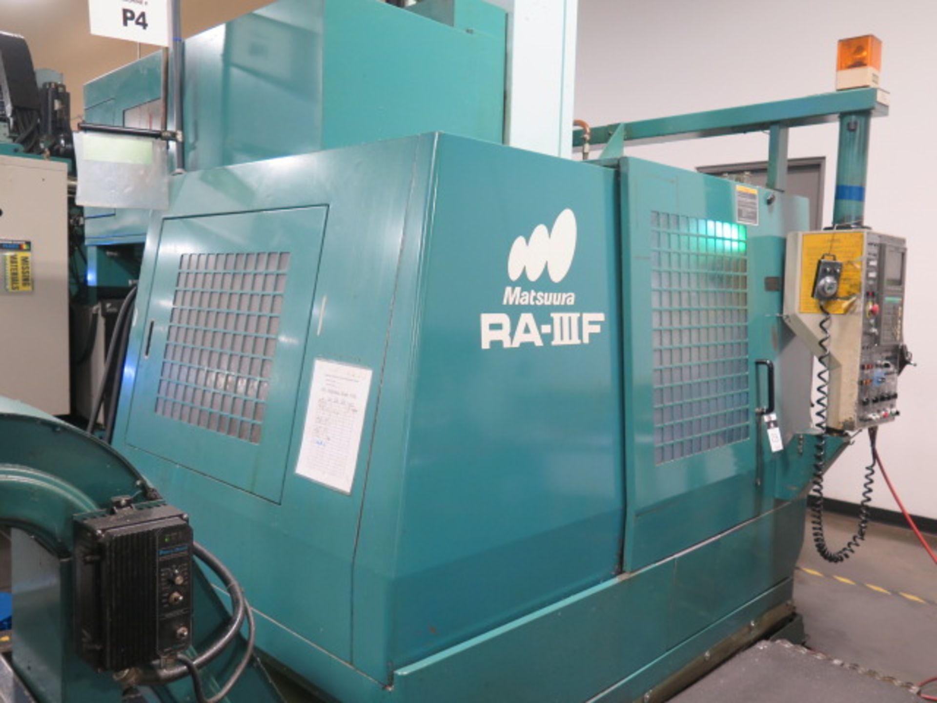 Matsuura RA-3F 2-Pallet CNC Vertical Machining Center s/n 950711554 w/ Yasnac i-80 Controls, Hand Wh - Image 3 of 22