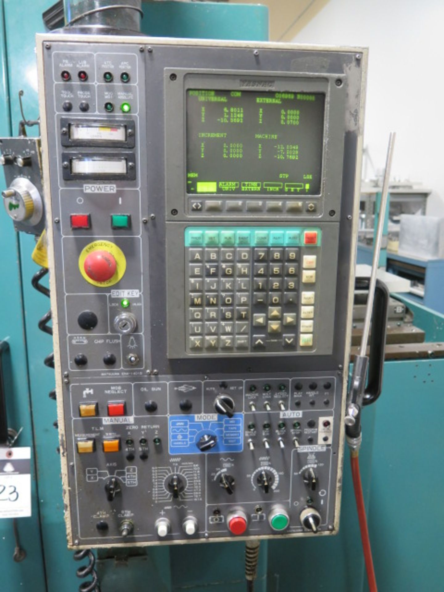 Matsuura RA-3F 2-Pallet CNC Vertical Machining Center s/n 950711554 w/ Yasnac i-80 Controls, Hand Wh - Image 6 of 22