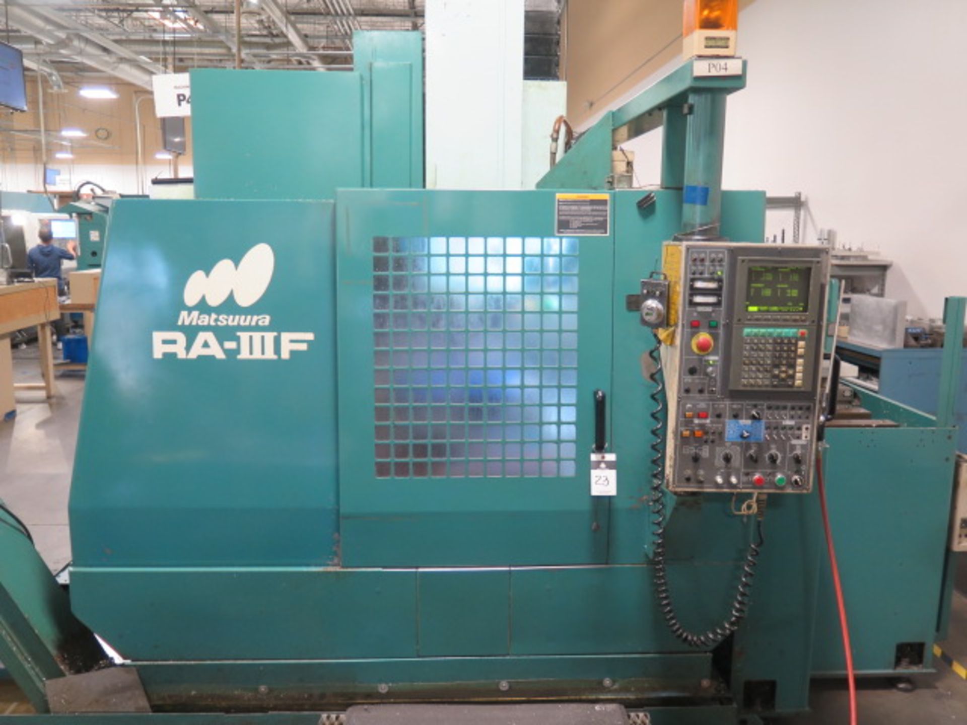 Matsuura RA-3F 2-Pallet CNC Vertical Machining Center s/n 950711554 w/ Yasnac i-80 Controls, Hand Wh