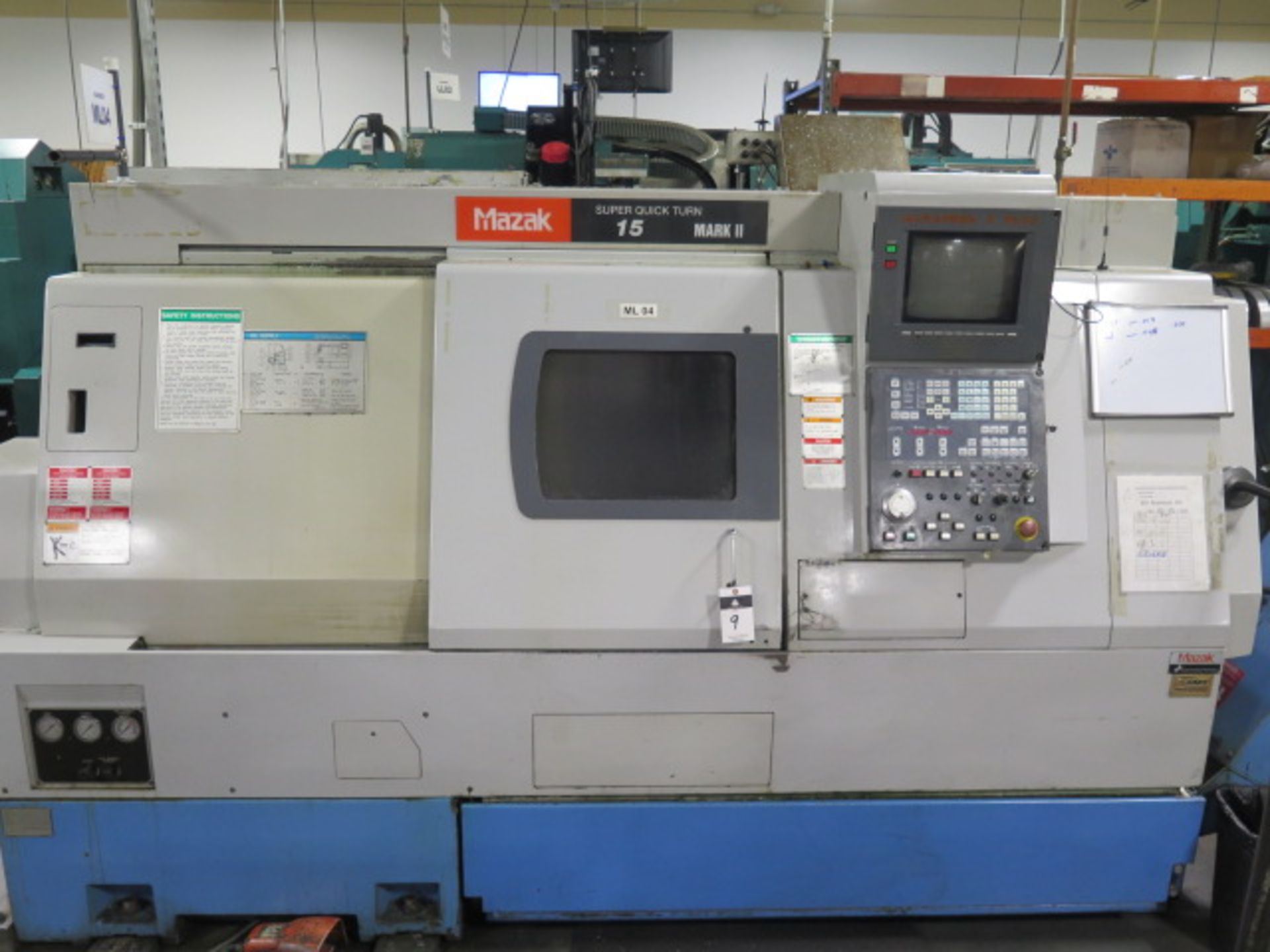 1997 Mazak SQT-15 MARK II CNC Turning Center s/n 126964 w/ Mazatrol T-Plus Controls, Tool Presetter