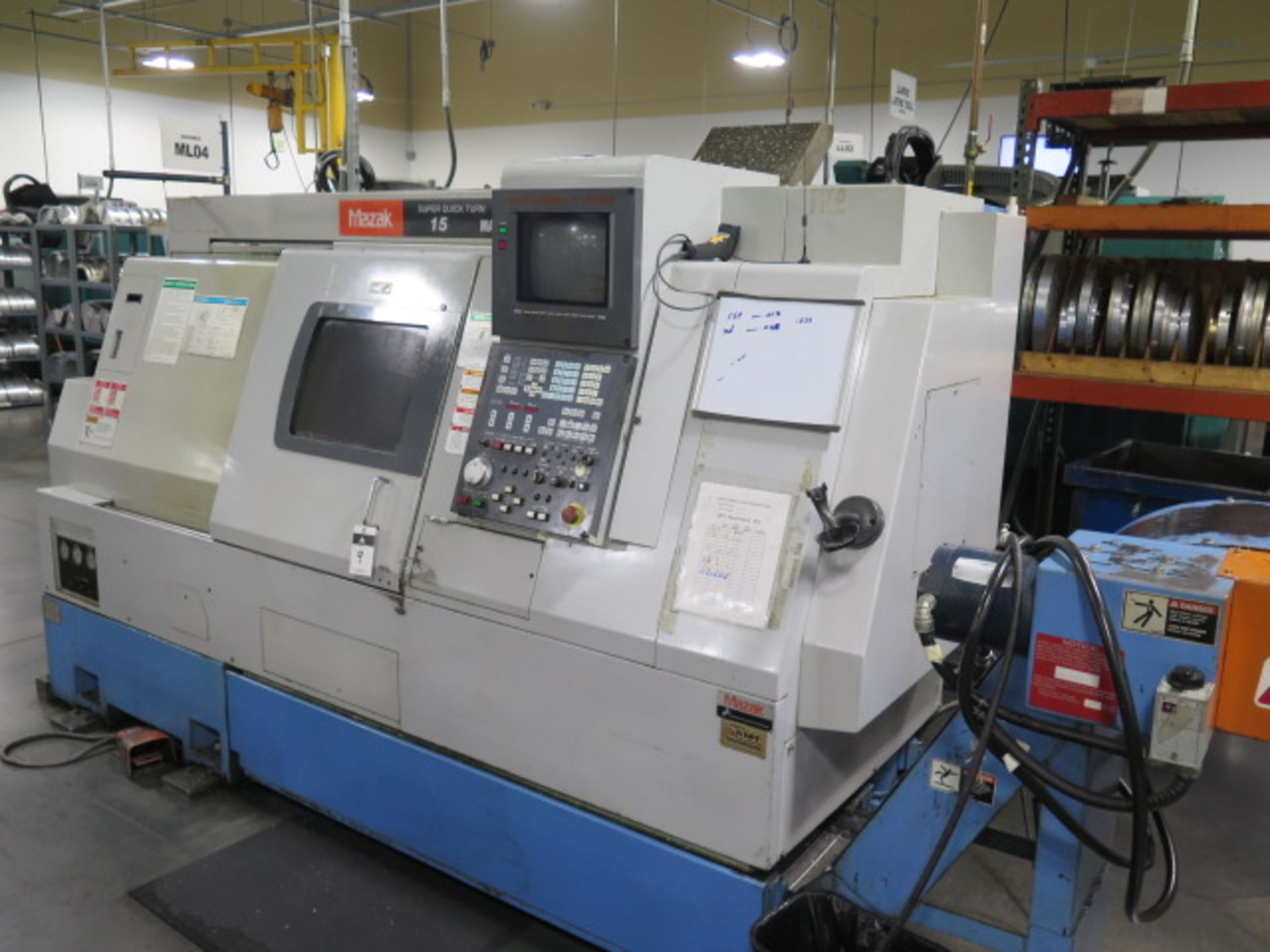 1997 Mazak SQT-15 MARK II CNC Turning Center s/n 126964 w/ Mazatrol T-Plus Controls, Tool Presetter - Image 2 of 16