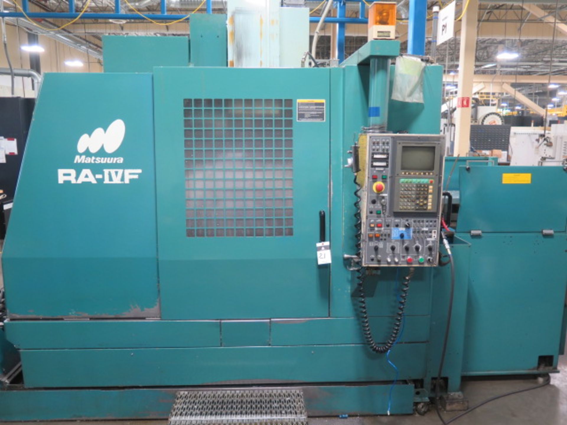 Matsuura RA-4F 2-Pallet CNC Vertical Machining Center s/n 940510767 w/ Yasnac i-80 Controls, Hand Wh