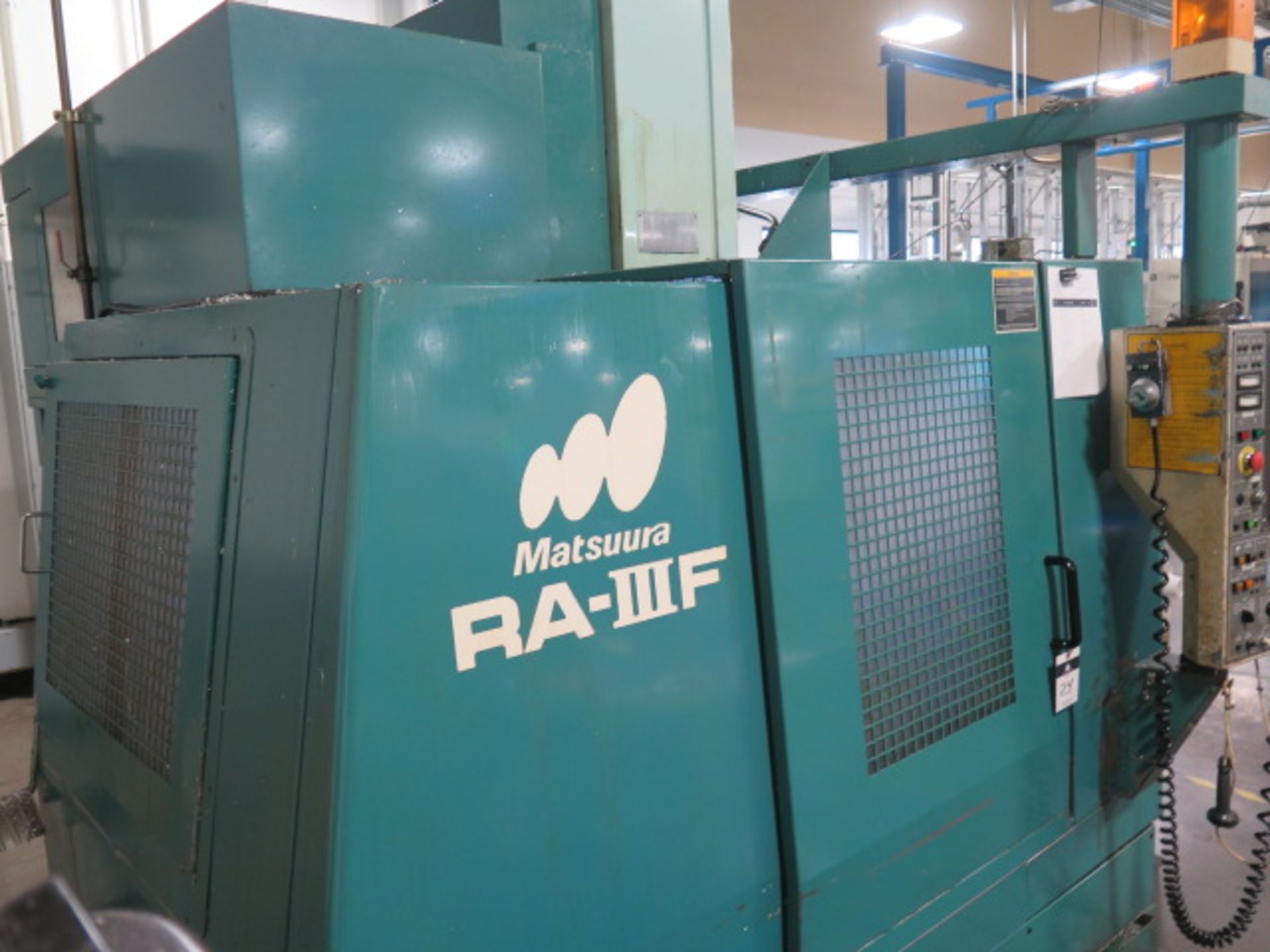 Matsuura RA-3F 2-Pallet CNC Vertical Machining Center s/n 930210424 w/ Yasnac i-80 Controls, Hand Wh - Image 3 of 20