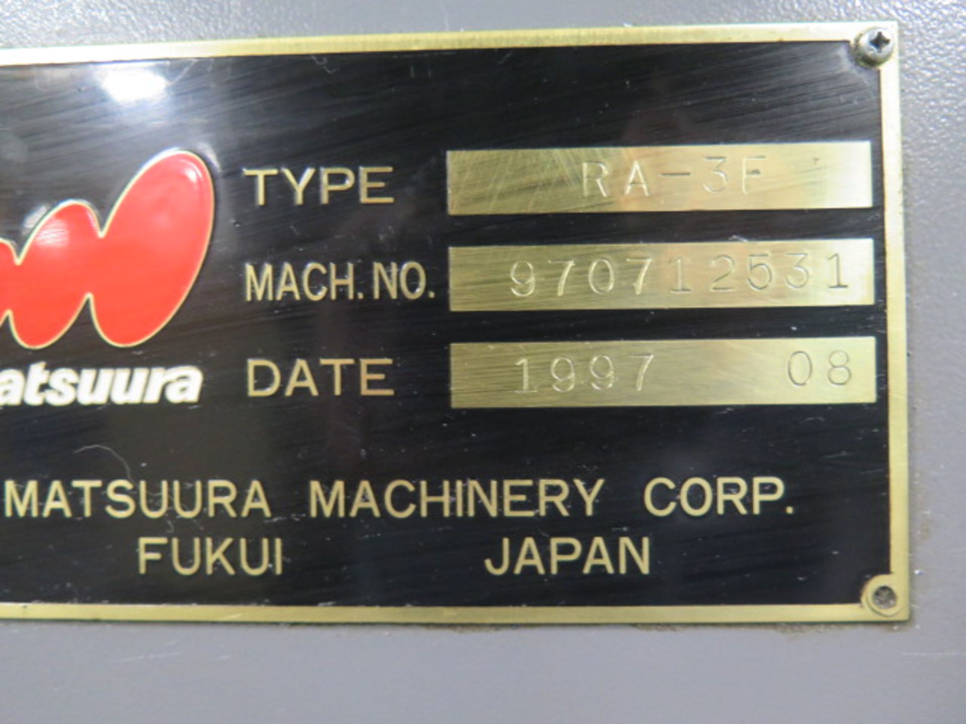 Matsuura RA-3F 2-Pallet CNC Vertical Machining Center s/n 970712531 w/ Yasnac i-80 Controls, Hand W - Image 22 of 23