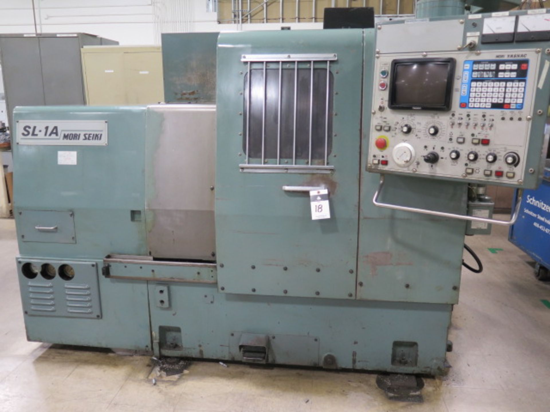 Mori Seiki SL-1A CNC Turning Center s/n 67 w/ Yasnac LX1 Controls, 12-Station Turret, Hydraulic Tail