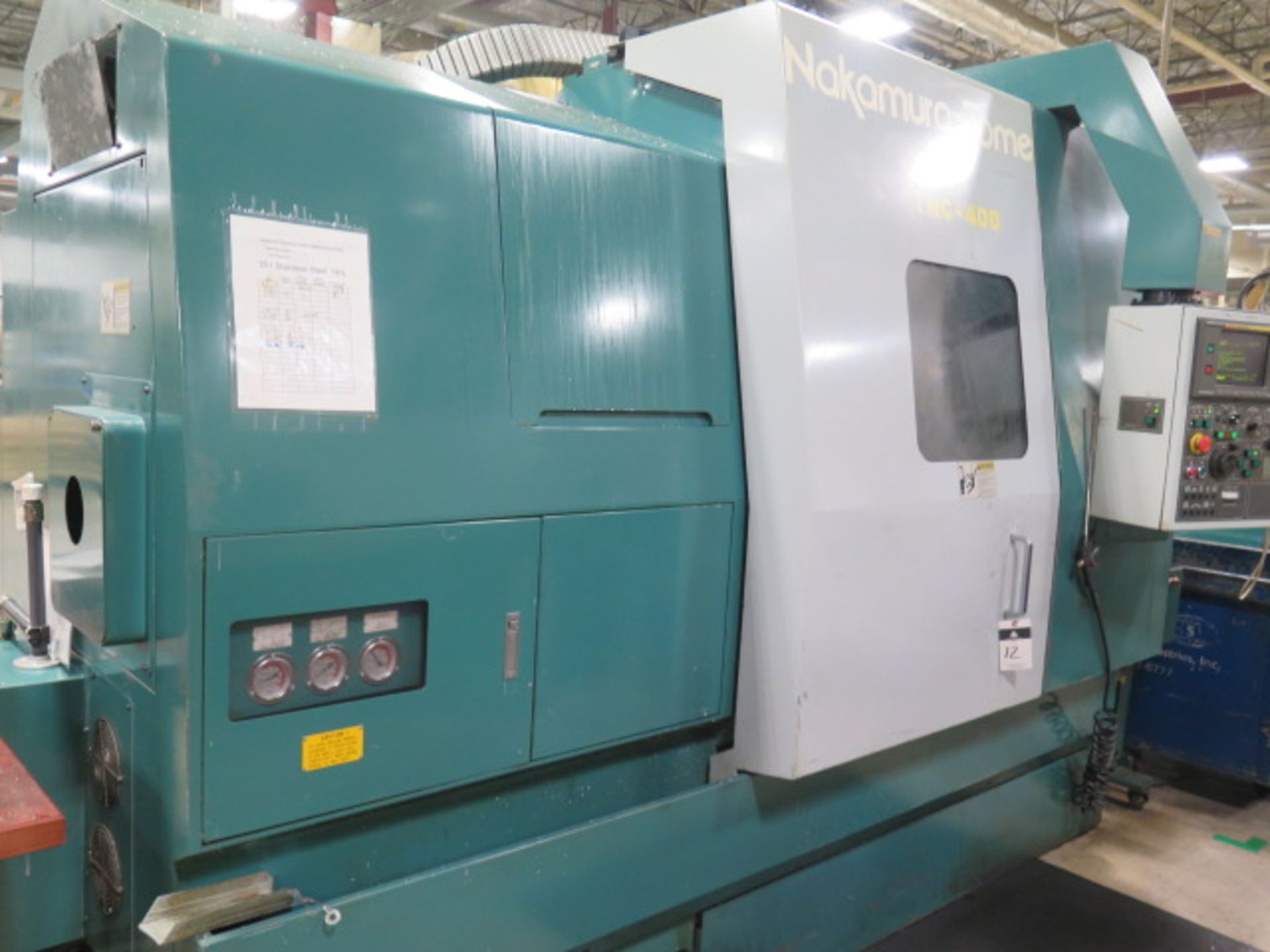 Nakamura-Tome TMC-400 CNC Turning Center s/n C401202 w/ Fanuc Series 16-T Controls, 12-Station Turre - Image 2 of 15