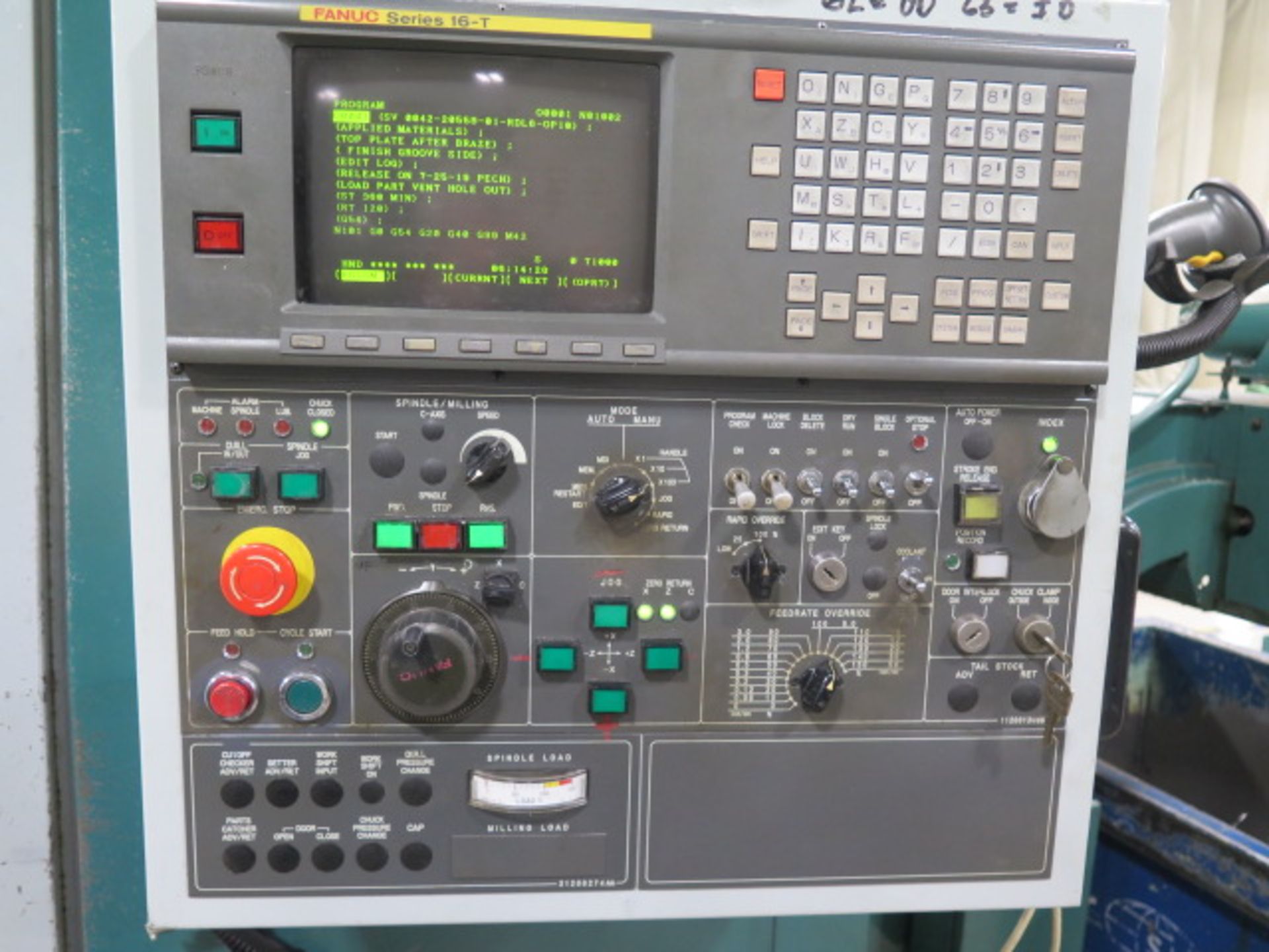 Nakamura-Tome TMC-400 CNC Turning Center s/n C401202 w/ Fanuc Series 16-T Controls, 12-Station Turre - Image 6 of 15