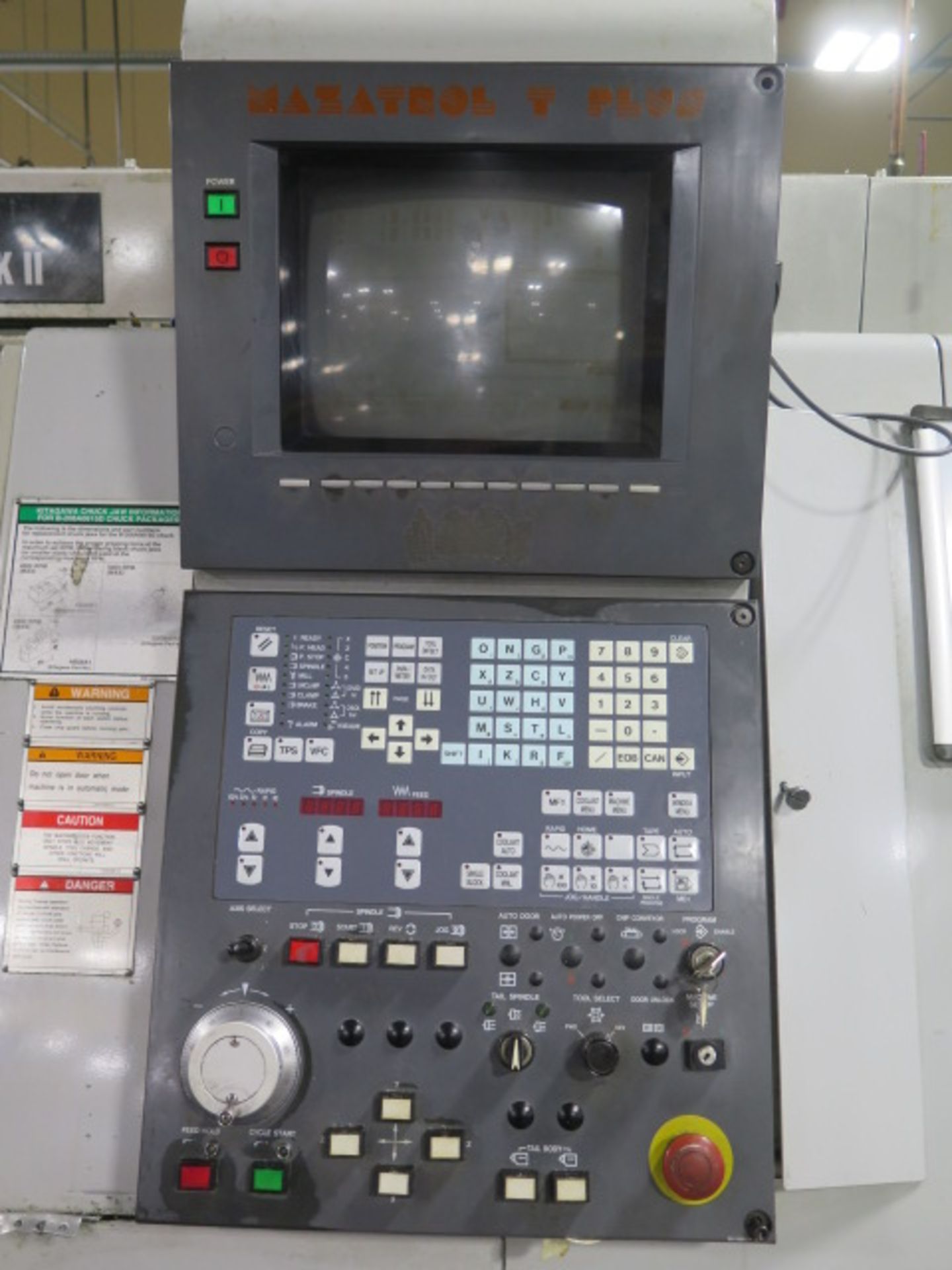 1997 Mazak SQT-15 MARK II CNC Turning Center s/n 126964 w/ Mazatrol T-Plus Controls, Tool Presetter - Image 6 of 16