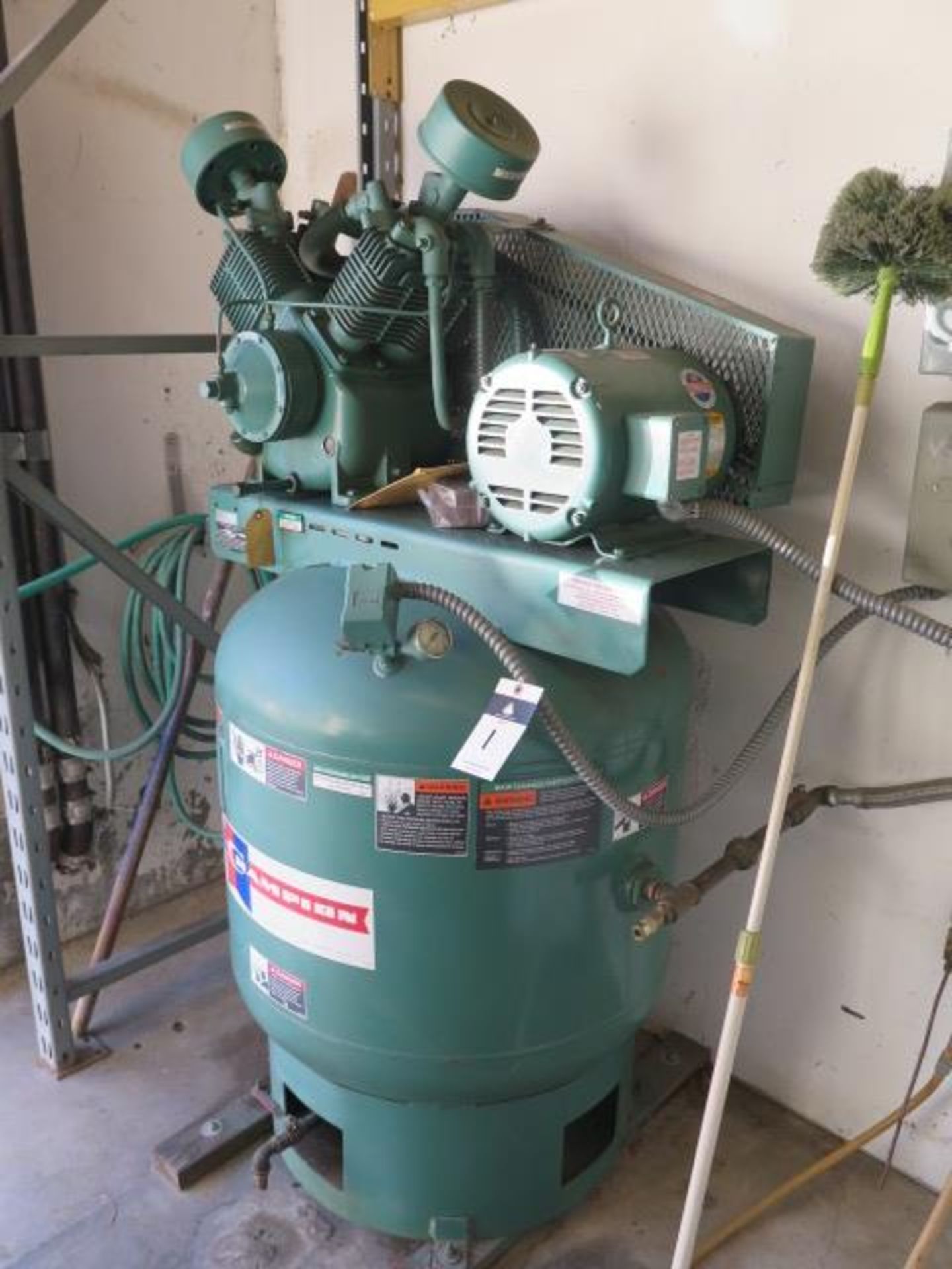 Champion VP7-2 7.5Hp Vertical Air Compressor s/n 130-3661 w/ 2-Stage Pump, 80 Gallon Tank - Image 2 of 6