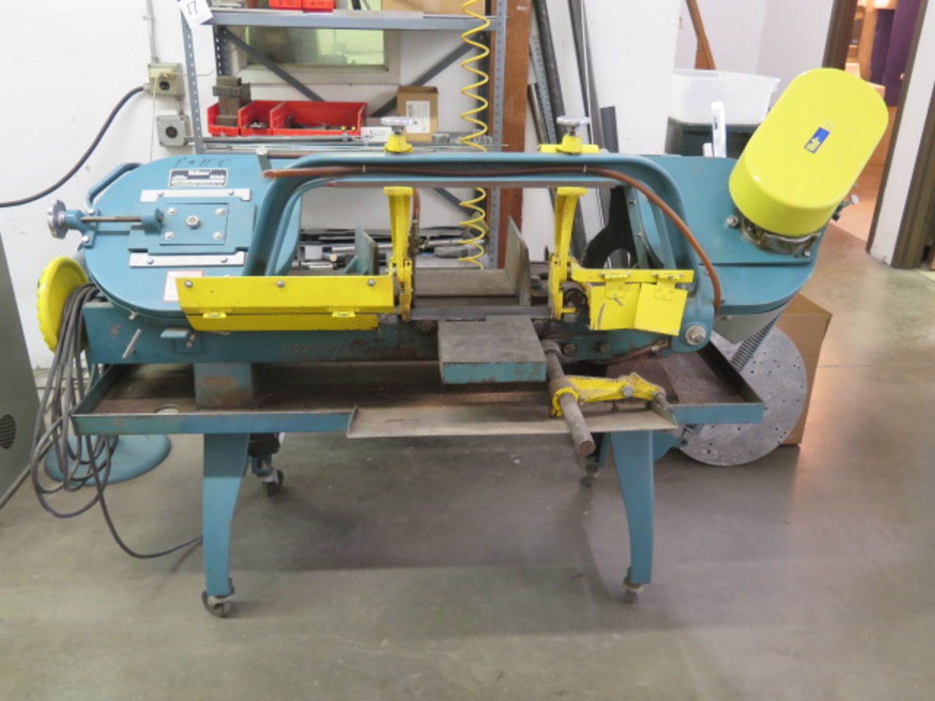 Wellsaw mdl. 850 10" Horizontal Miter Band Saw s/n 2925 w/ Manual Clamping, Work Stop