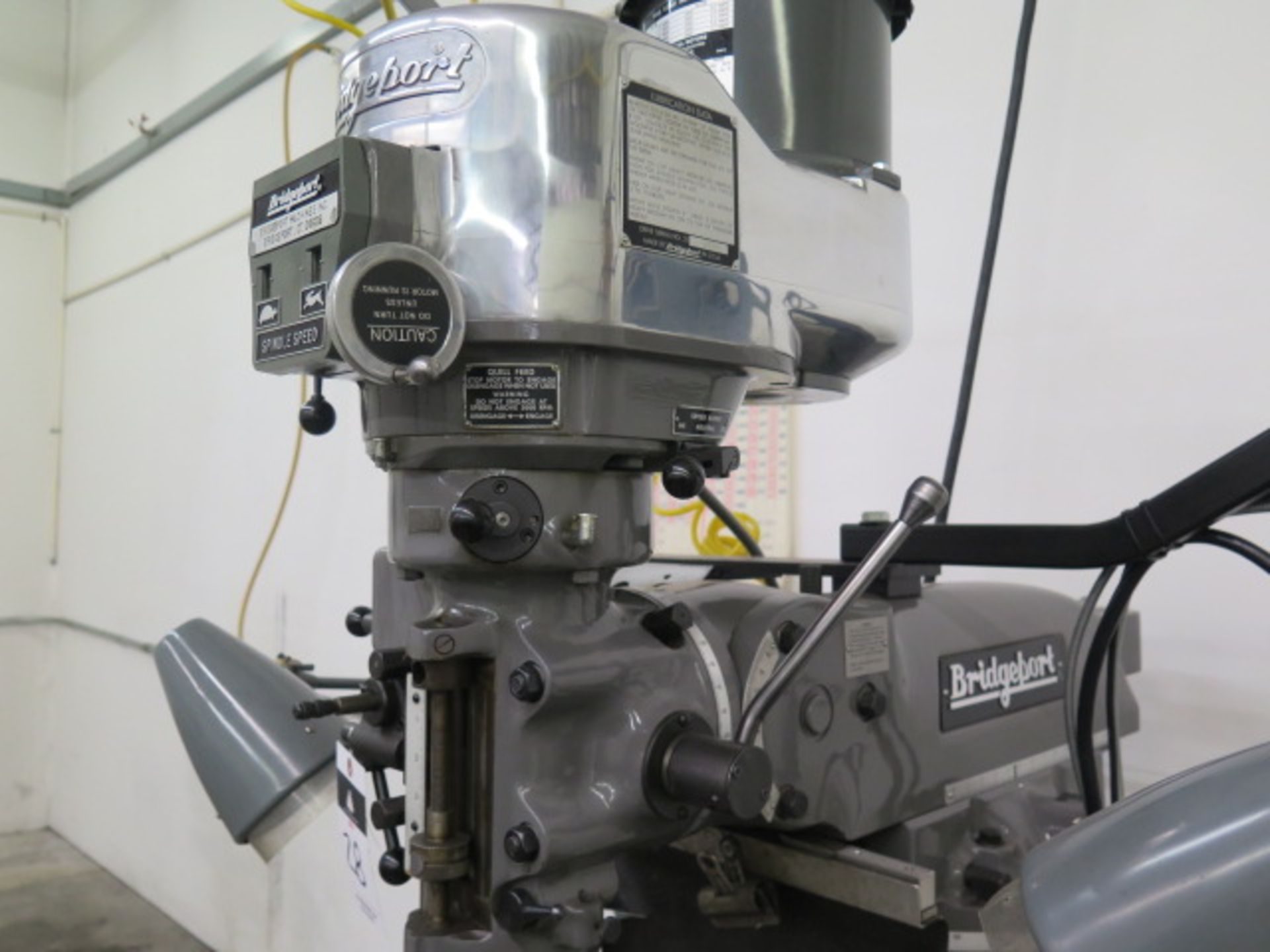 Bridgeport Vertical Mill s/n 273108 w/ Acu-Rite Mill Mate DRO, 2Hp Motor, 60-4200 Dial Change RPM - Image 5 of 15