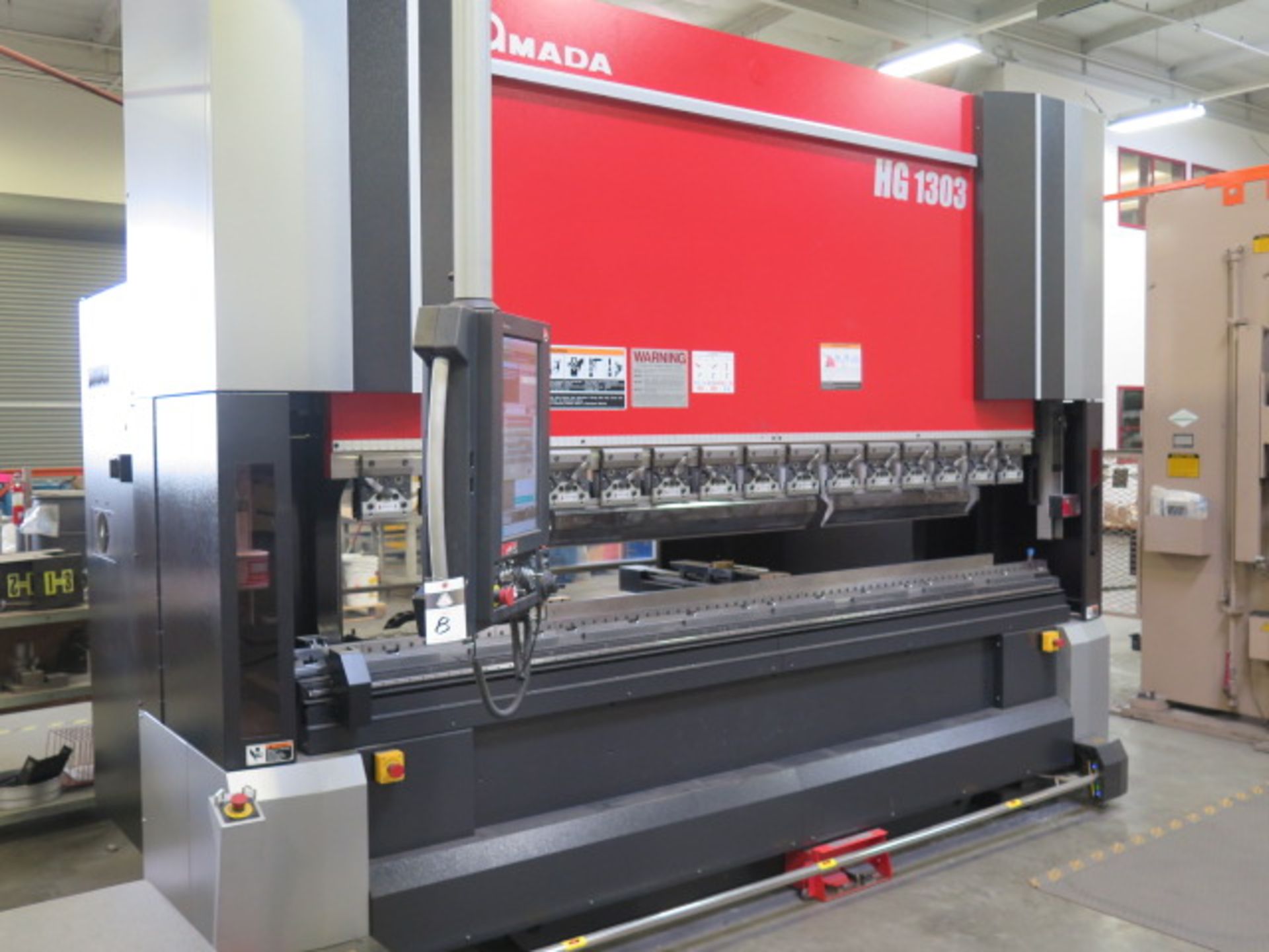 6/2017 Amada HG1303 146 Ton x 122” 8-Axis CNC Press Brake s/n 13308626 w/ Amada AMNC3i Controls - Image 3 of 29