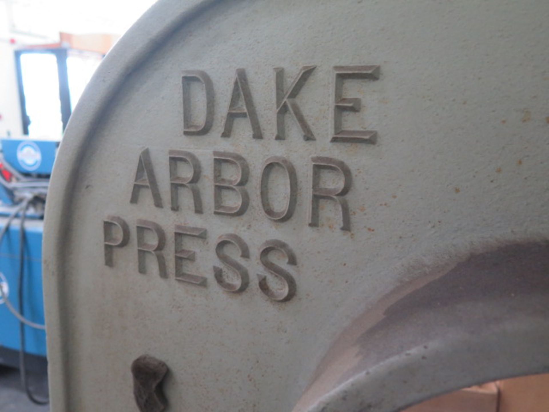 Dake No. 3A Arbor Press w/ Speed Wheel and Stand - Image 4 of 7