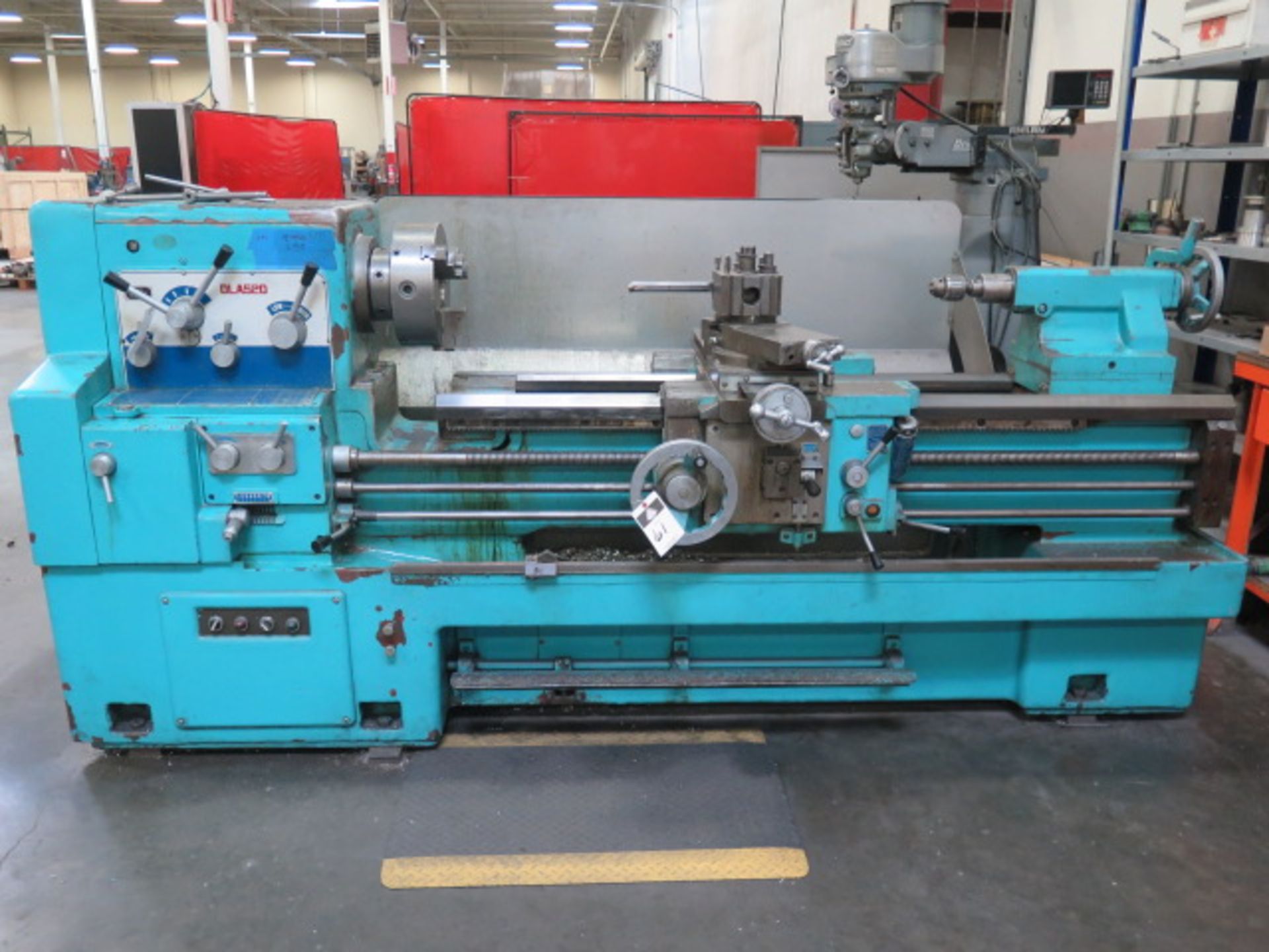 Dong Yang DLA520 21” x 62” Geared Head Gap Bed Lathe w/ 23-1125 RPM, Inch/mm Threading