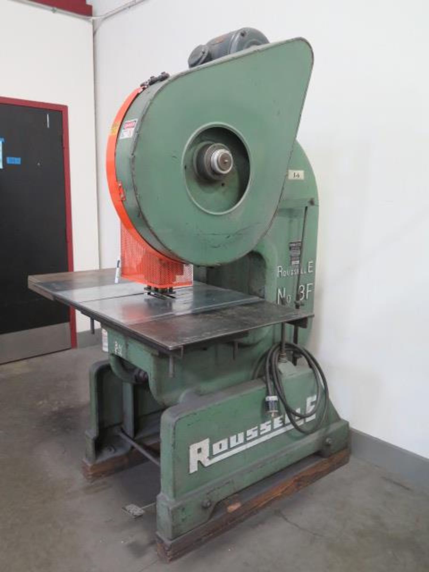Rousselle No.3F 25 Ton OBI Stamping Press s/n DFS11976 w/ 125 Strokes/Min, 14” x 20” Bolster Area - Image 3 of 9