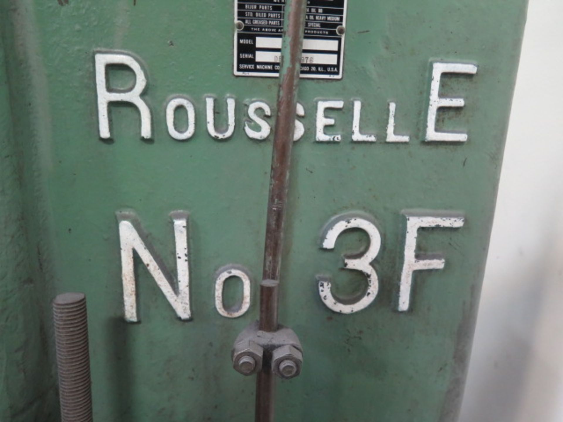 Rousselle No.3F 25 Ton OBI Stamping Press s/n DFS11976 w/ 125 Strokes/Min, 14” x 20” Bolster Area - Image 4 of 9