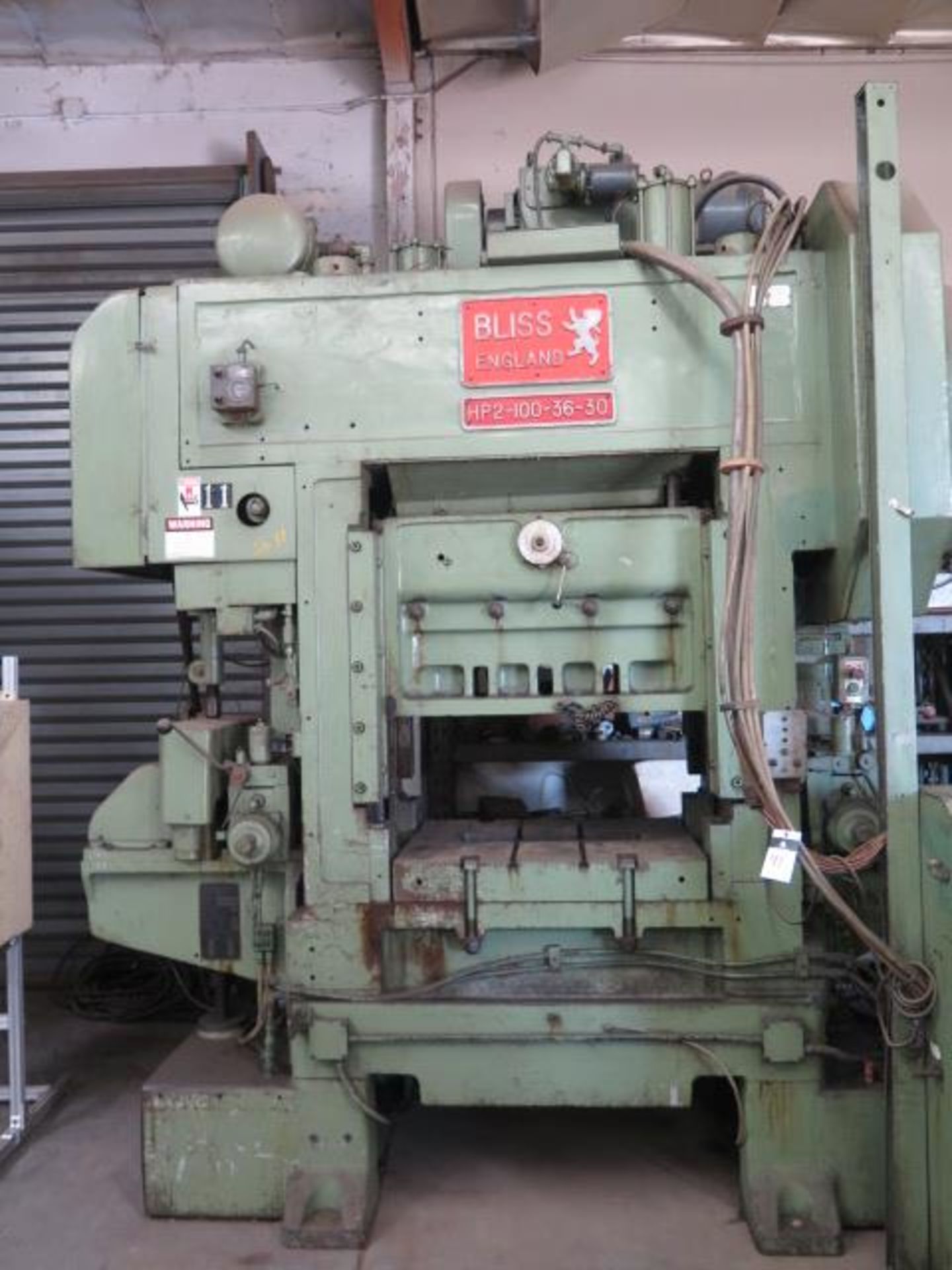 Bliss HP2-100-36-30 High Speed Straight Side Double Crank Stamping Press s/n B356-16481-1966 w/ 5” - Image 2 of 11