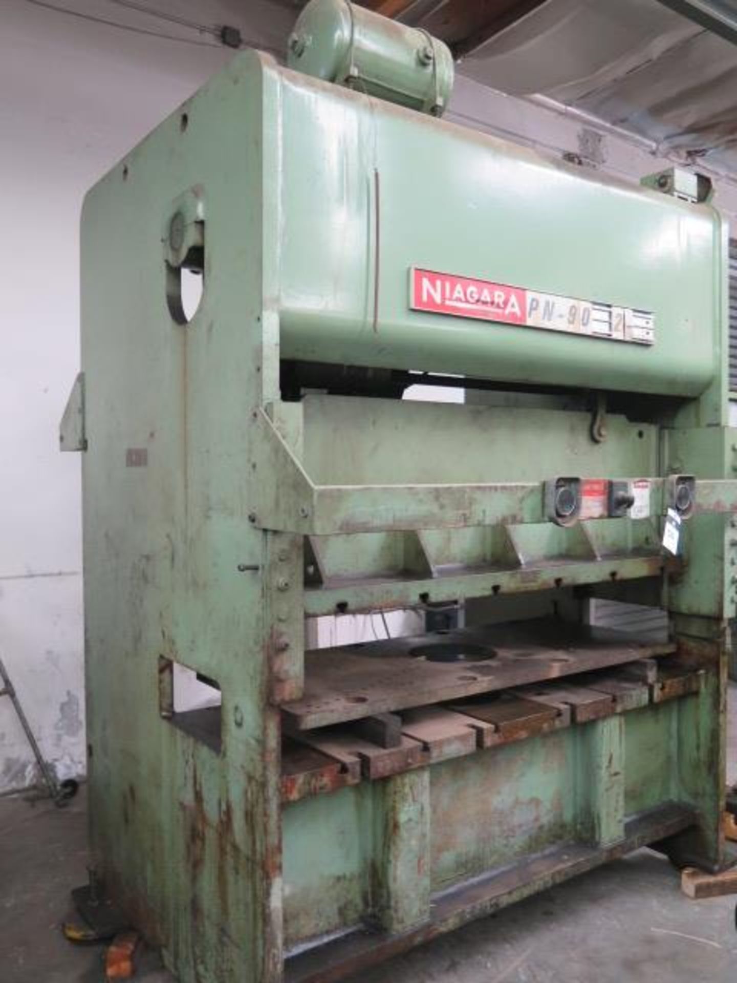 Niagara PN-90-72-30 90-Ton Stamping Press s/n 44398 w/ 3” Stroke, 5” Ram Adj., 14” Shut Height, - Image 2 of 10