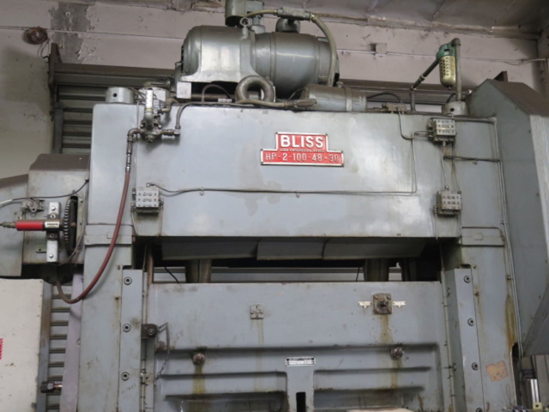 Bliss HP-2-100-48-30 100-Ton High Production Straight Side Stamping Press s/n H51055-HP3829 w/ WPC - Image 4 of 11