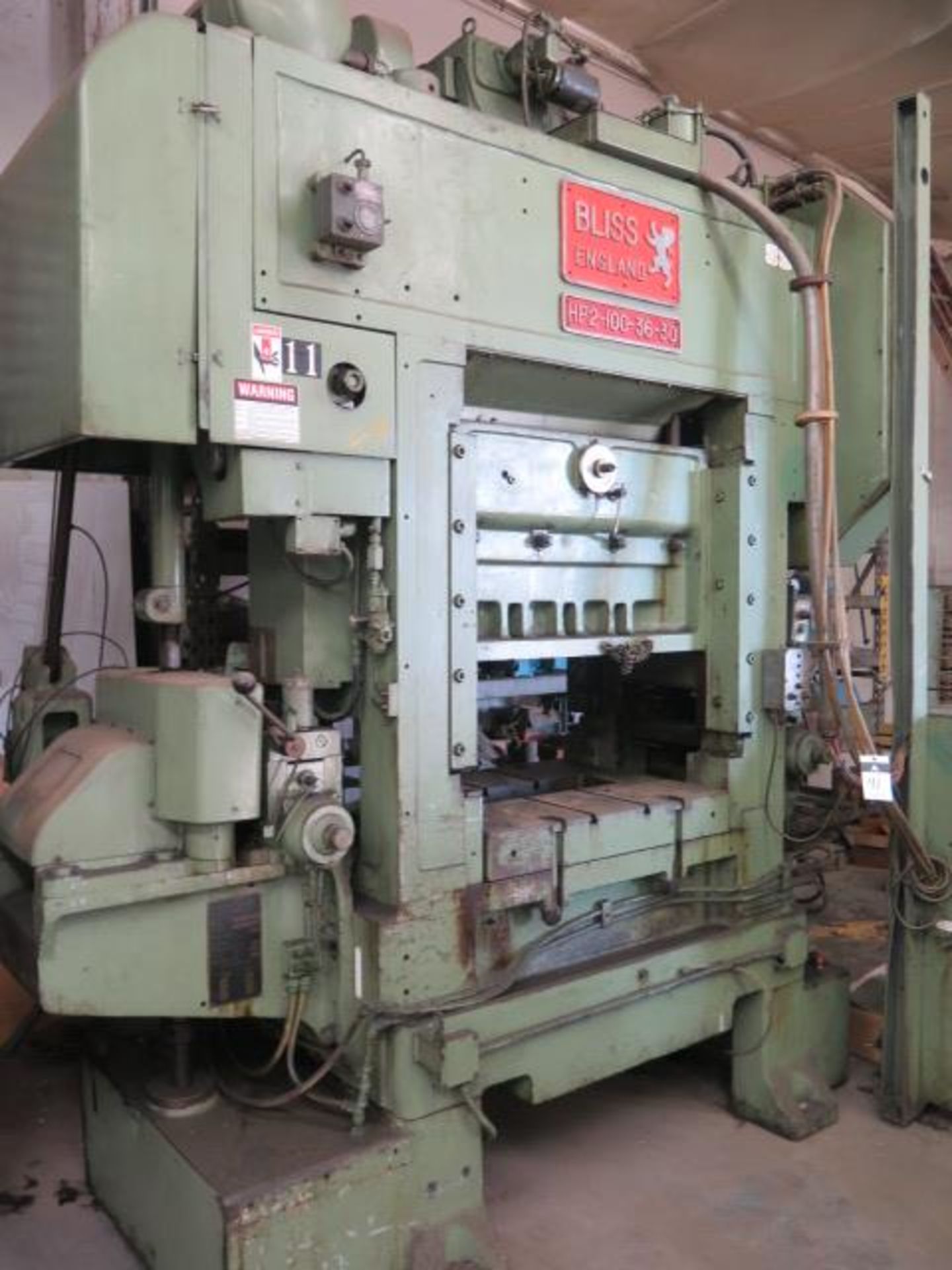 Bliss HP2-100-36-30 High Speed Straight Side Double Crank Stamping Press s/n B356-16481-1966 w/ 5” - Image 3 of 11