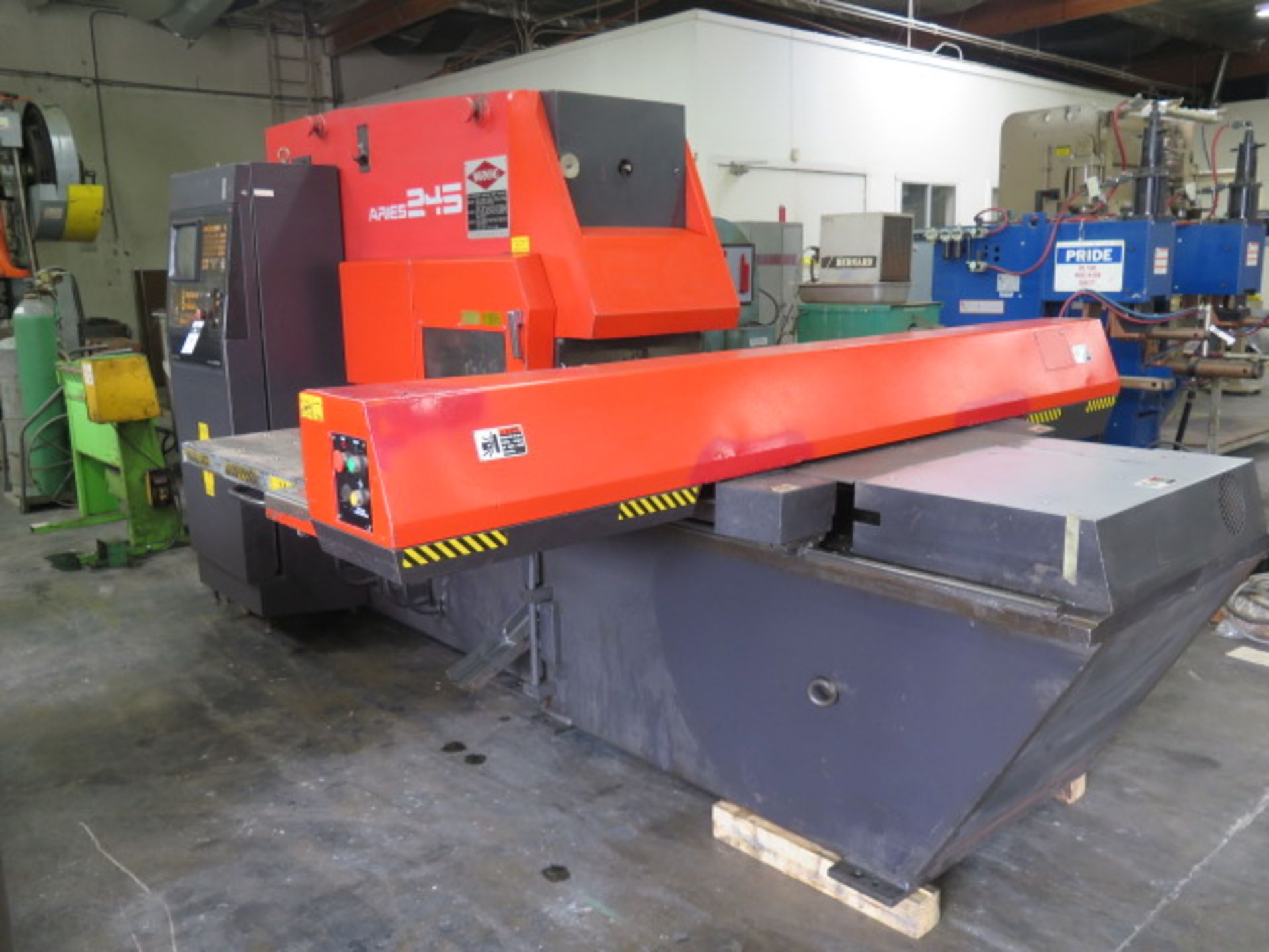 1990 Amada “Aries 245” 20-Ton 20-Station CNC Turret Punch Press s/n 24500597 w/ Amadan O4P-C - Image 2 of 10