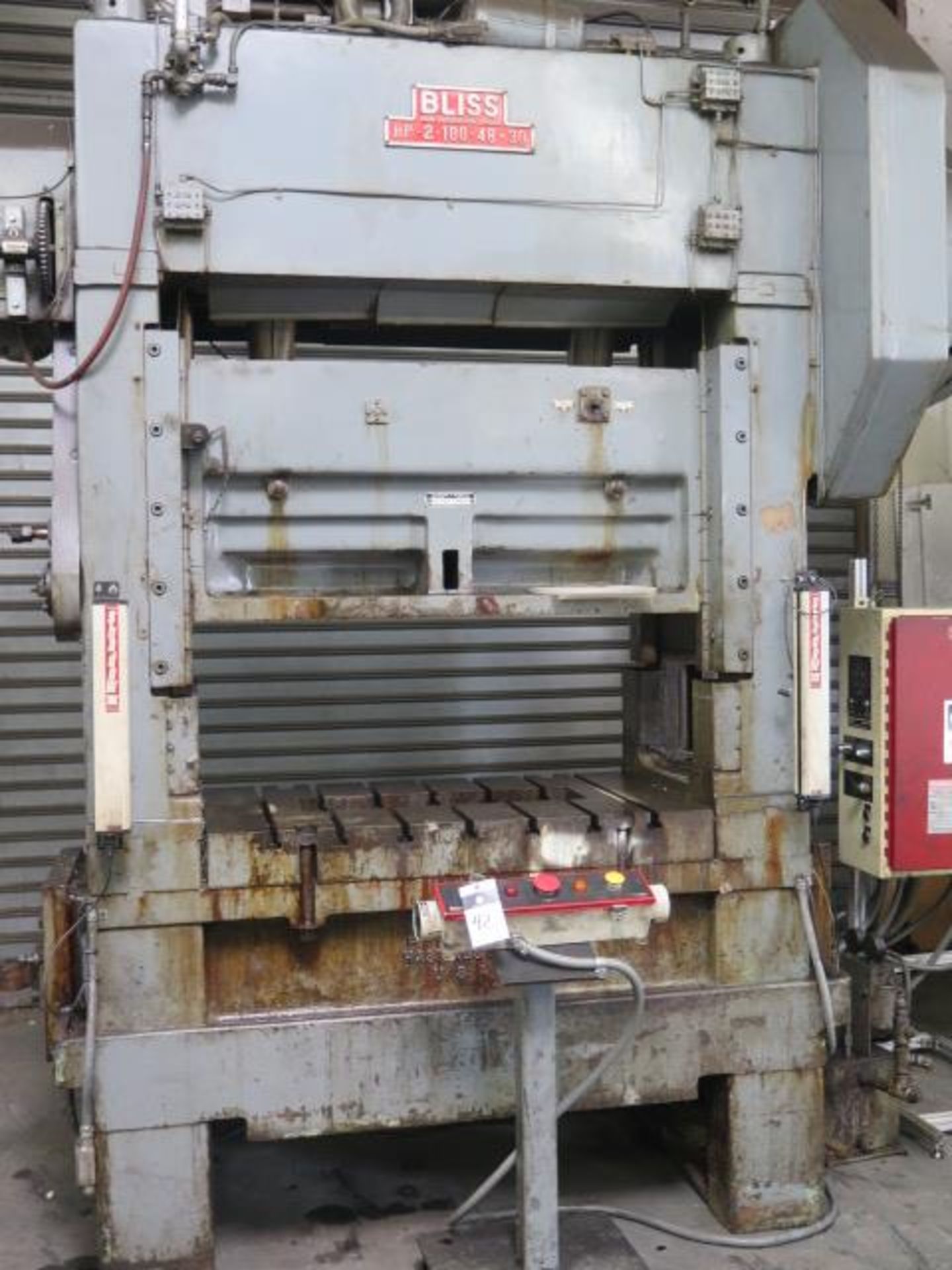 Bliss HP-2-100-48-30 100-Ton High Production Straight Side Stamping Press s/n H51055-HP3829 w/ WPC - Image 3 of 11