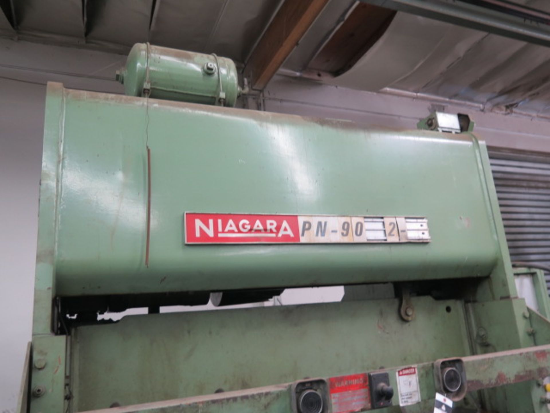 Niagara PN-90-72-30 90-Ton Stamping Press s/n 44398 w/ 3” Stroke, 5” Ram Adj., 14” Shut Height, - Image 3 of 10