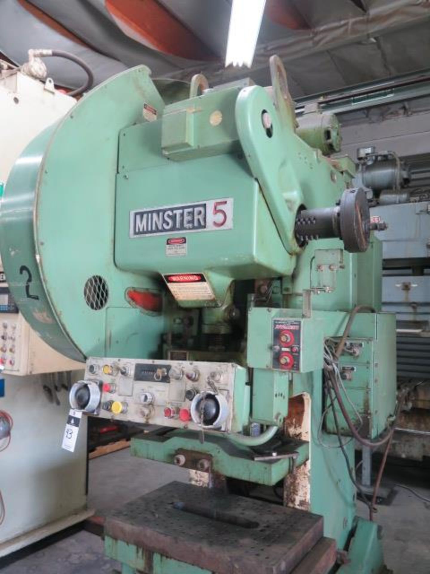 Minster No.5 Type 101-5F 45-Ton OBI Stamping Press s/n 101-5-20528 w/ 3” Stroke, 2.5” Ram Adj., - Image 3 of 9