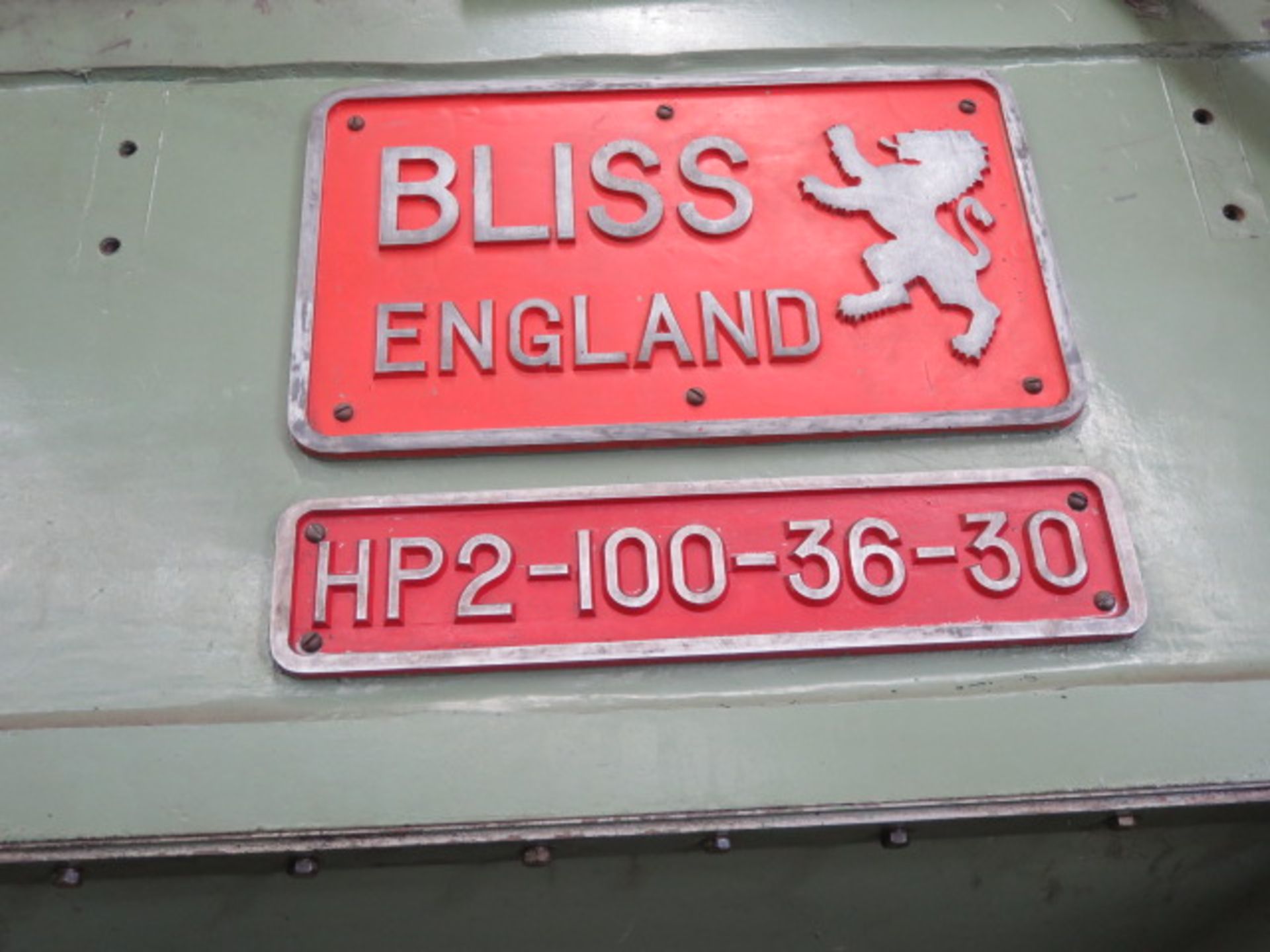 Bliss HP2-100-36-30 High Speed Straight Side Double Crank Stamping Press s/n B356-16481-1966 w/ 5” - Image 10 of 11