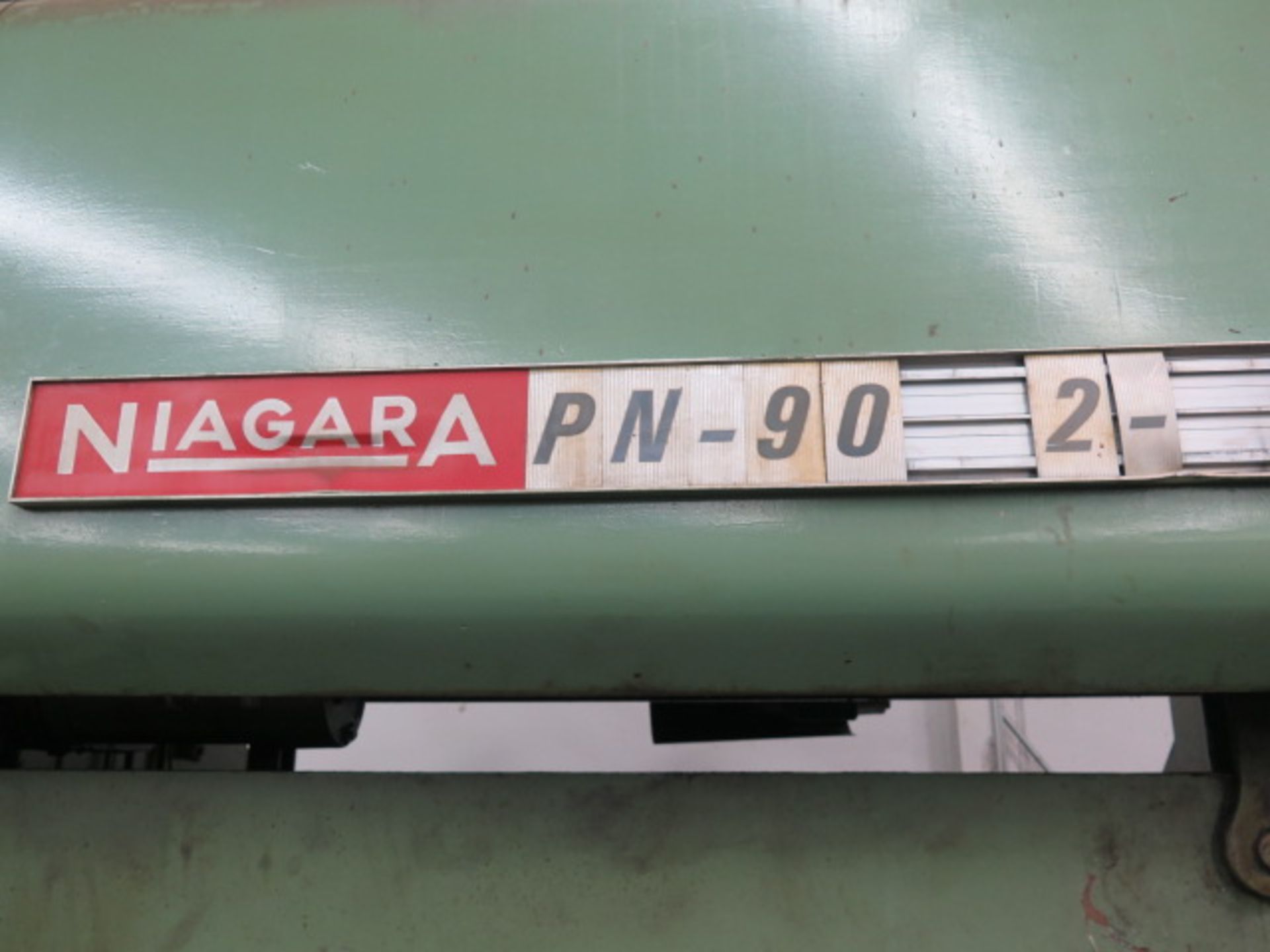 Niagara PN-90-72-30 90-Ton Stamping Press s/n 44398 w/ 3” Stroke, 5” Ram Adj., 14” Shut Height, - Image 9 of 10