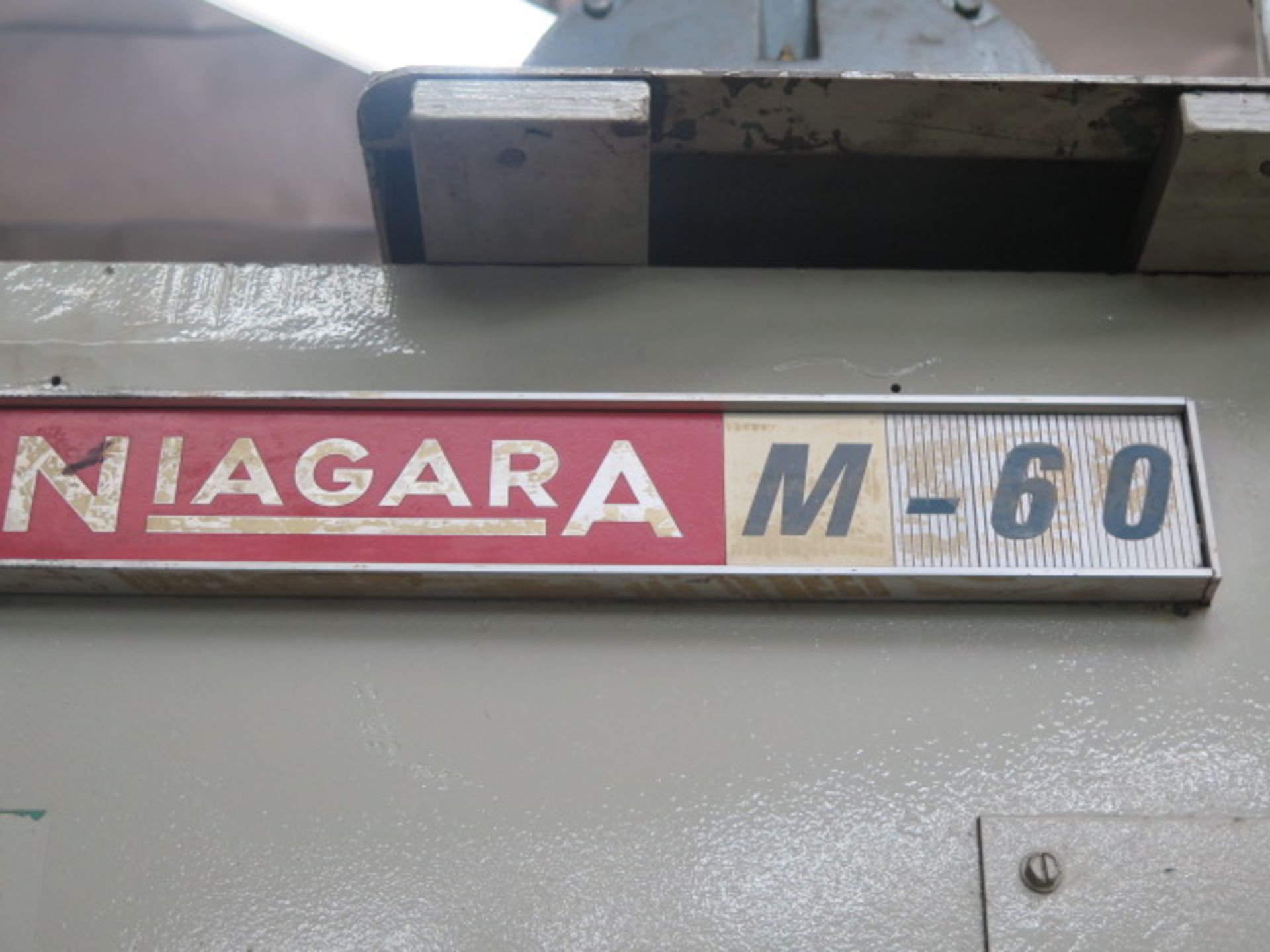 Niagara M-60 60-Ton OBI Stamping Press s/n 50660 w/ 4” Stroke, 3” Ram Adj., 32” x 21” Bolster - Image 8 of 8