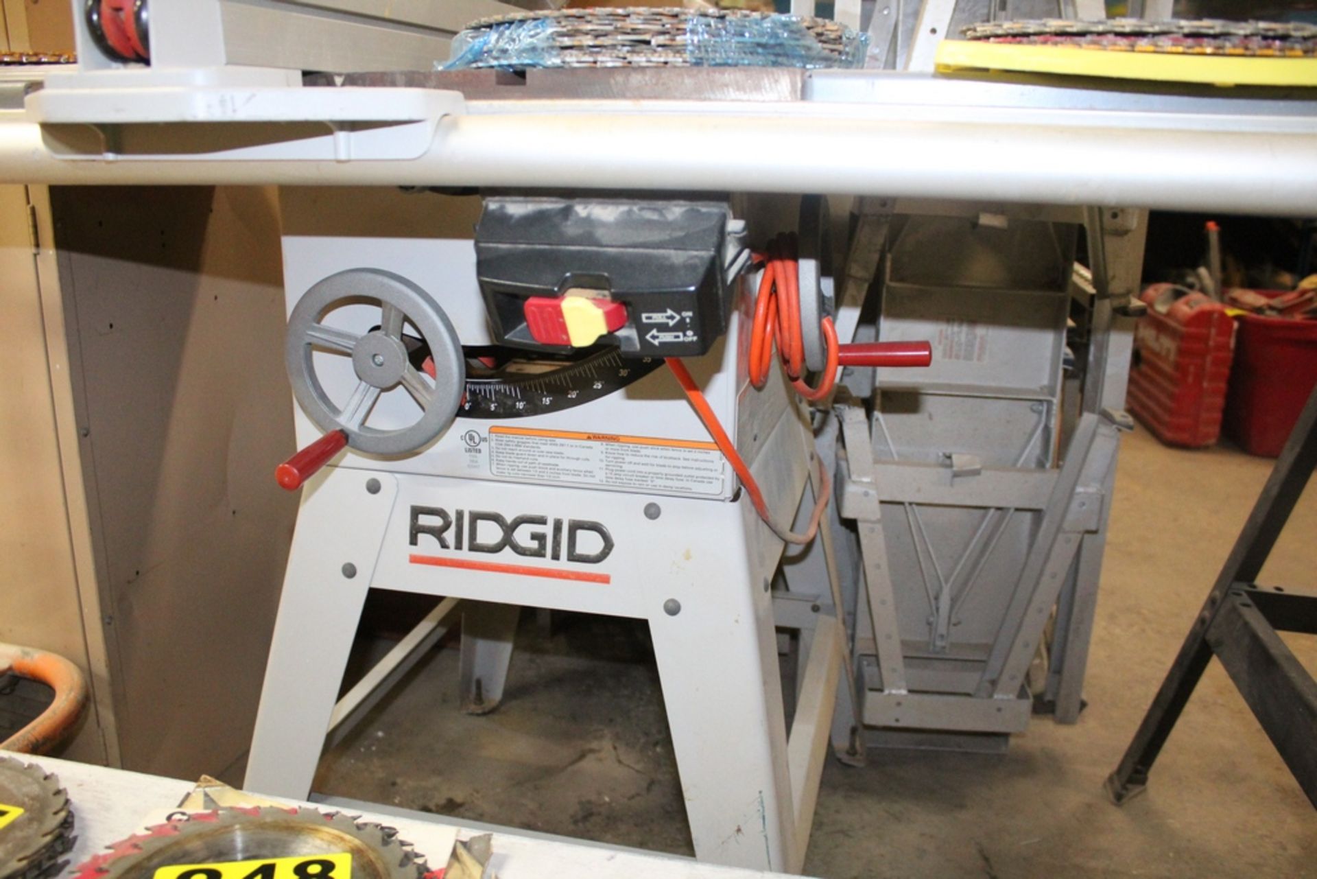 RIDGID MODEL TS2412-0 10" CONTRACTORS TABLE SAW, 1.5HP - Image 2 of 3